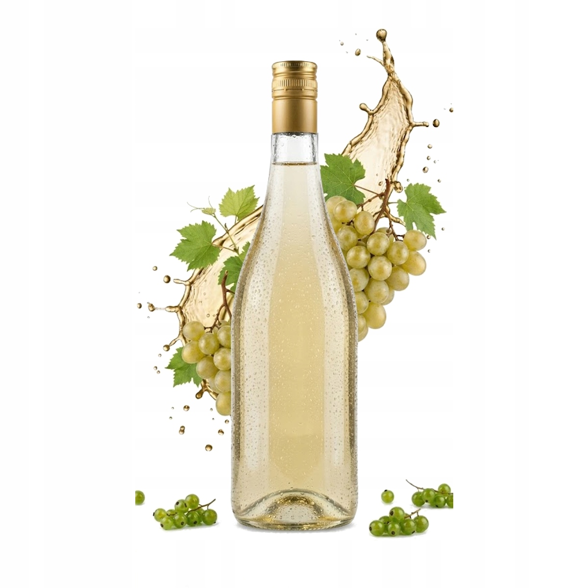 Glasweinflasche, 1 L, Farblos, Für Weißwein, Roséwein, Wasser, Saft, Tinktur