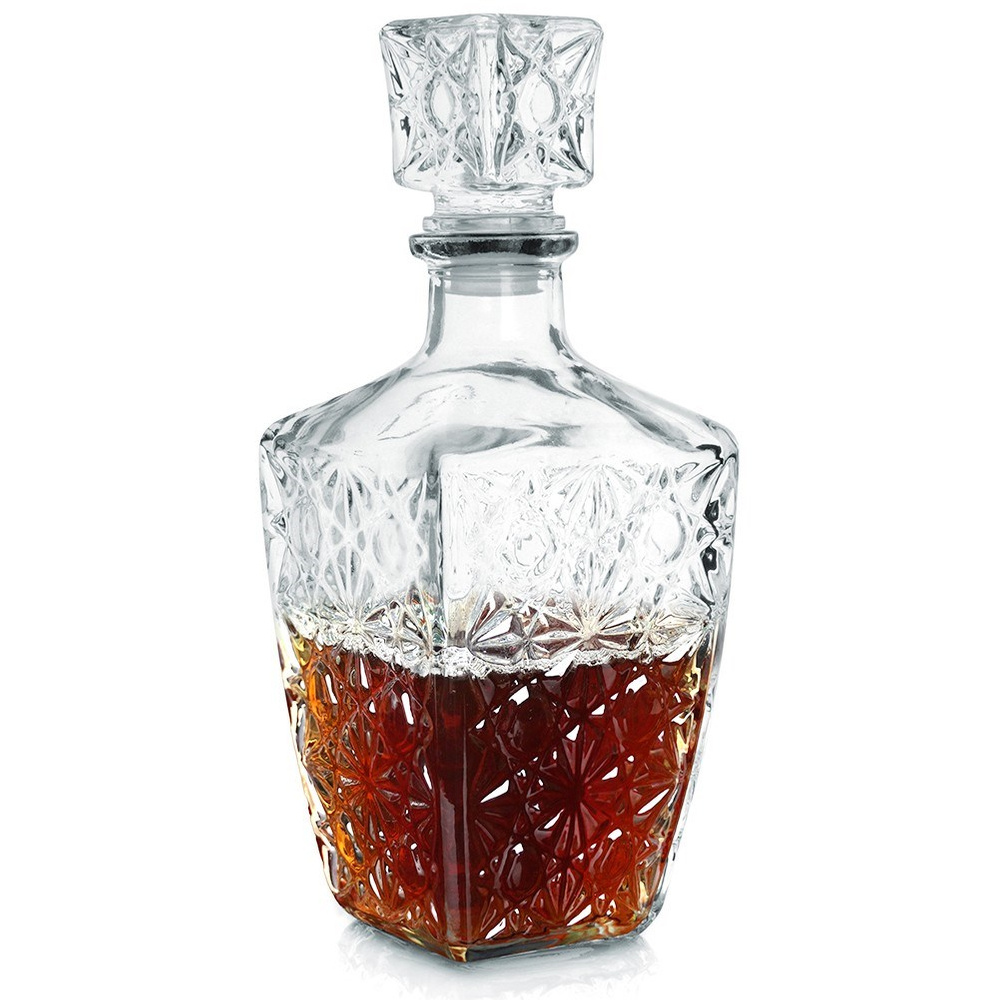 Glasflasche Mit Korken Für Whisky, Brandy, Spirituosen, Geschenkidee, 830 Ml
