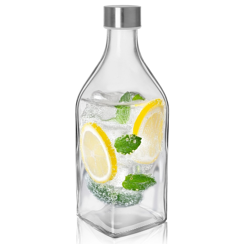 Glasflasche Mit Schraubverschluss Für Wein, Likör, Sirup, Saft, Limonade, 1,1 L