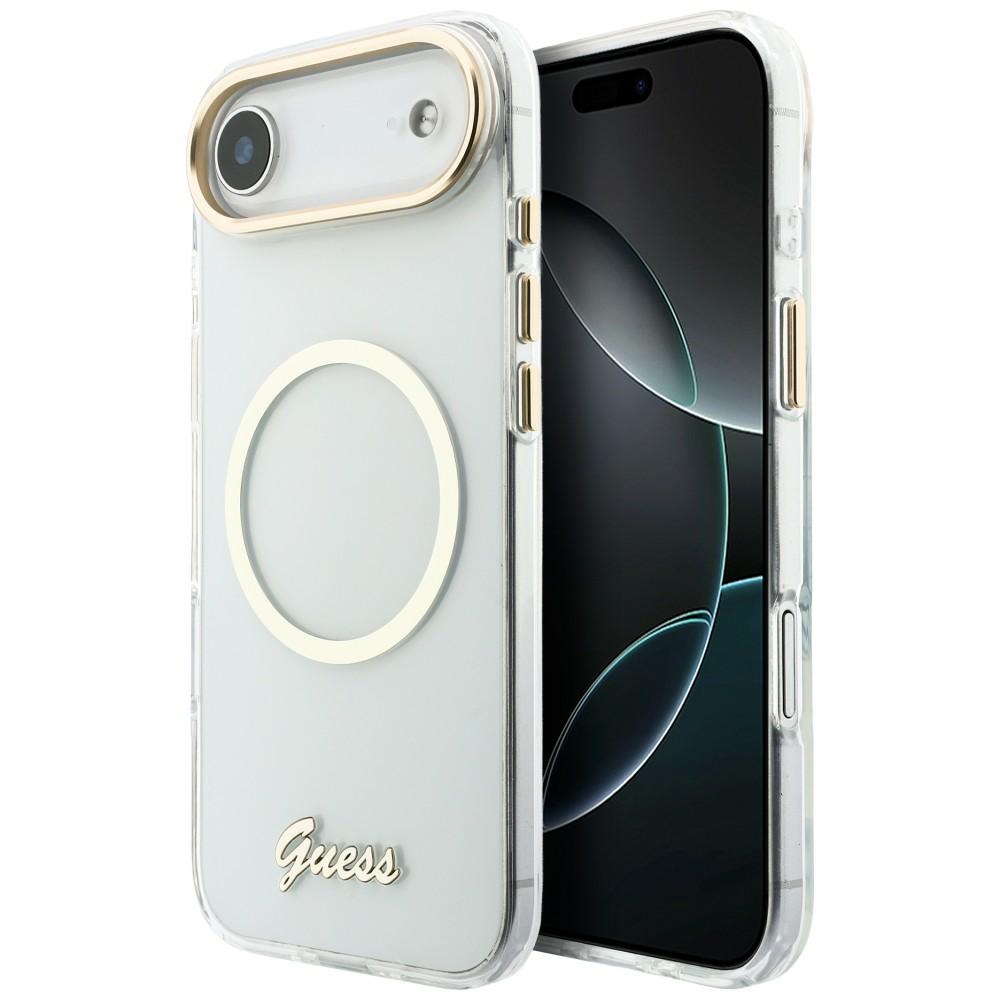 Guess Iml Script Metal Magsafe Hülle Für Iphone Air Transparent