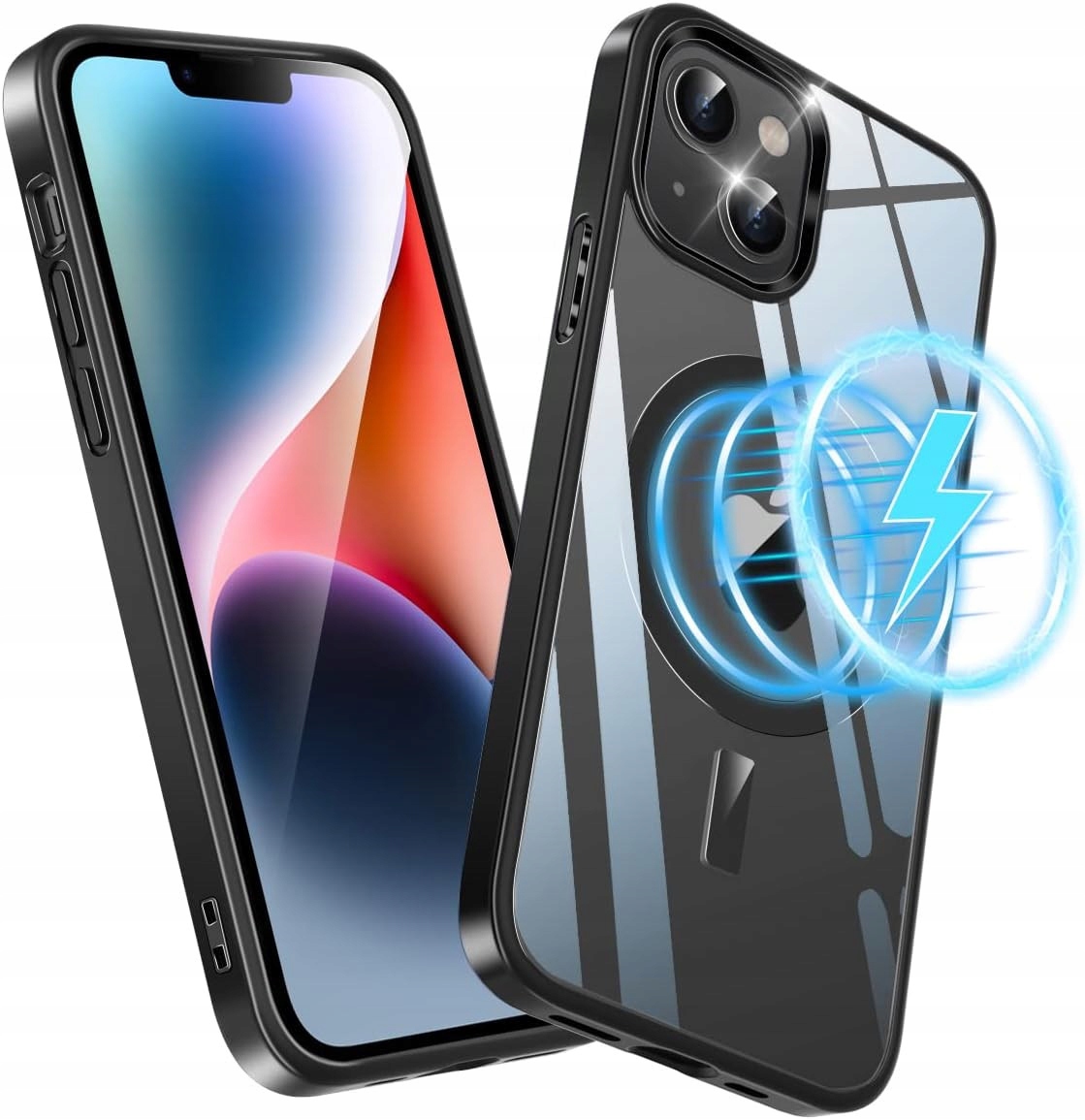 Schutzhülle Für Iphone 13, 14 Und 6,1" (schwarz, Transparent)