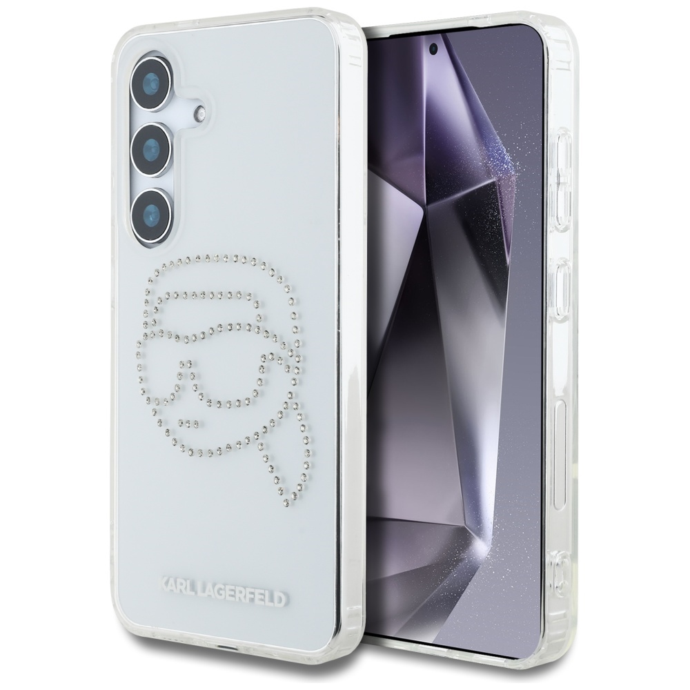 Karl Lagerfeld Strass-hülle Mit Karl-lagerfeld-logo Für Samsung Galaxy S25, Transparent