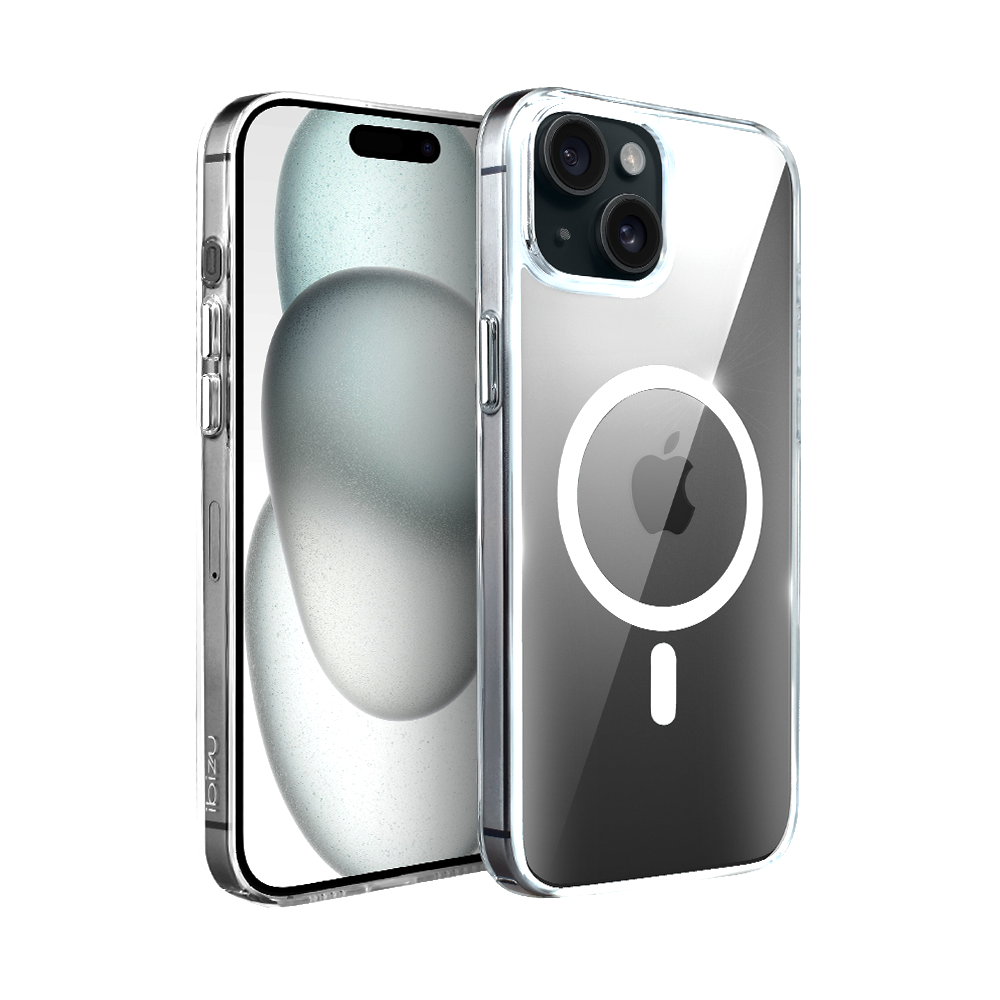 Iphone 15 Ibizu Kristallklare Glashülle Mit Magsafe, 9h Glasrückseite, Transparent