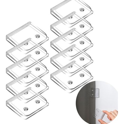 10 Selbstklebende Duschvorhangclips, Spritzschutzclips, Bohrfreie Duschvorhanghalterungen