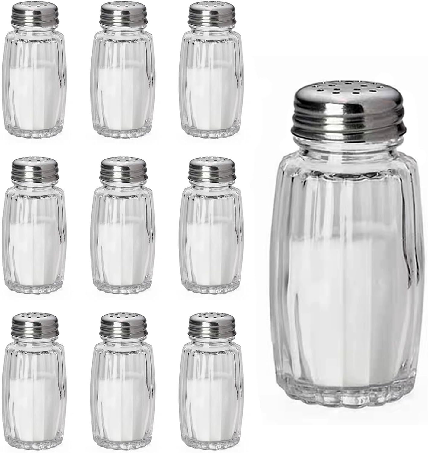 10er-pack Salz- Und Pfeffermühle, Kleine Salz- Und Pfeffermühle Aus Glas Für Den Küchengebrauch.