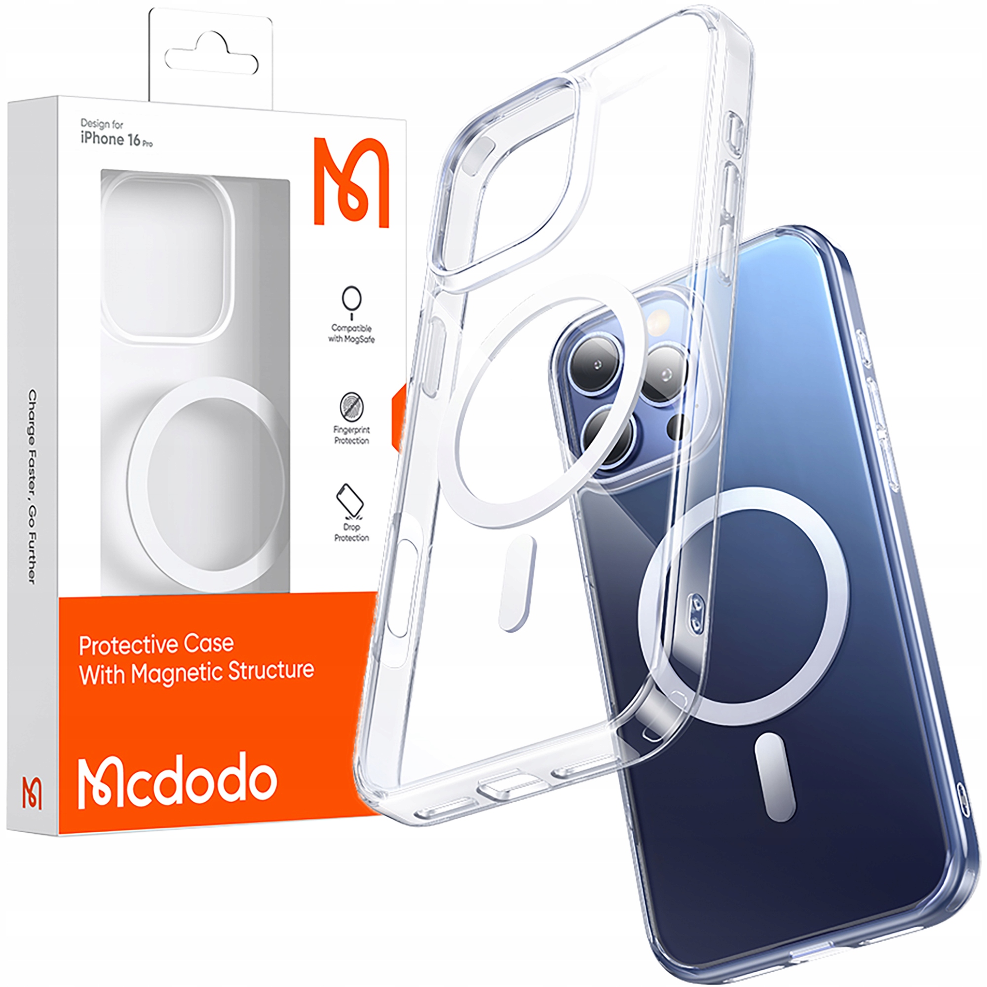Mcdodo Magnetische Klarsichthülle, Verstärkt Für Magsafe Iphone 16 Pro