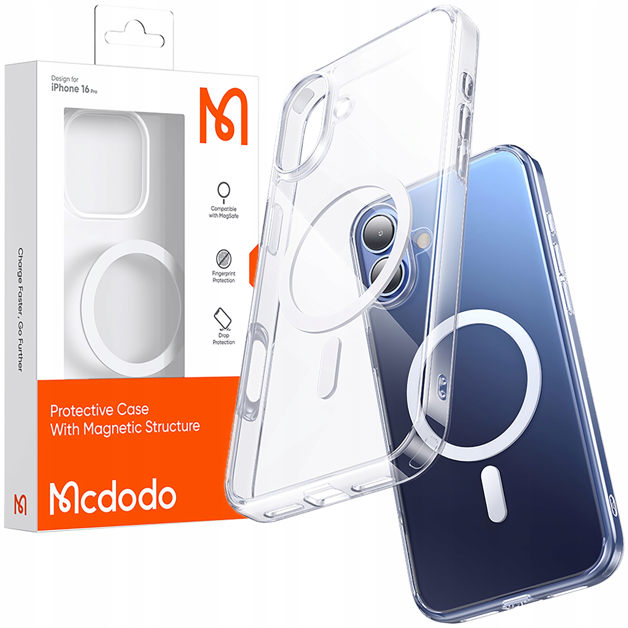 Mcdodo Magnetische Klarsichthülle, Verstärkt Für Magsafe Iphone 16 Plus