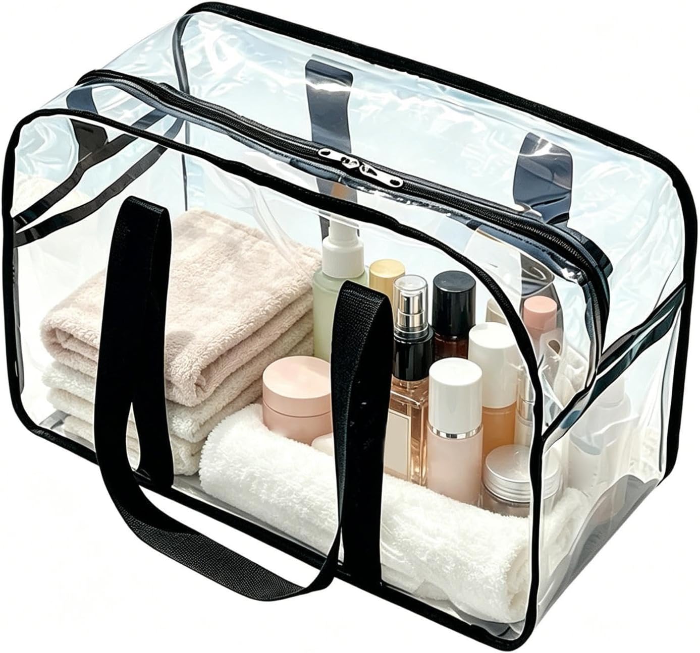 Durchsichtige Stadiontasche Wasserdichter Großer Zusammenklappbarer Durchsichtige Bodybag Geeignet Für Make-up, Kleidung, , Packen, Schule, Reisen Sowie Umzug, Und Mehr