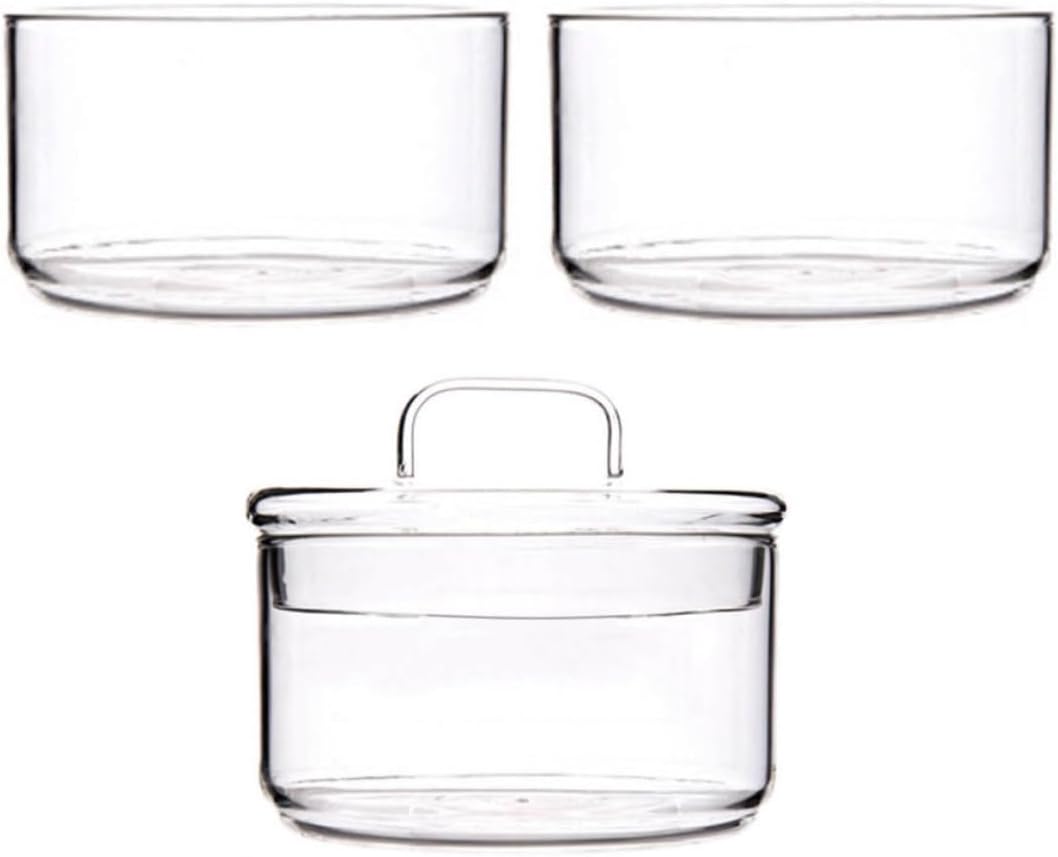 1satz Mehrschichtige Stapelbare Frischhaltedosen Aus Glas Mit Deckel Luftdichte Aufbewahrungsschalen Für Salat Obst Und Lebensmittel Platzsparende Vorratsbehälter Für Küche