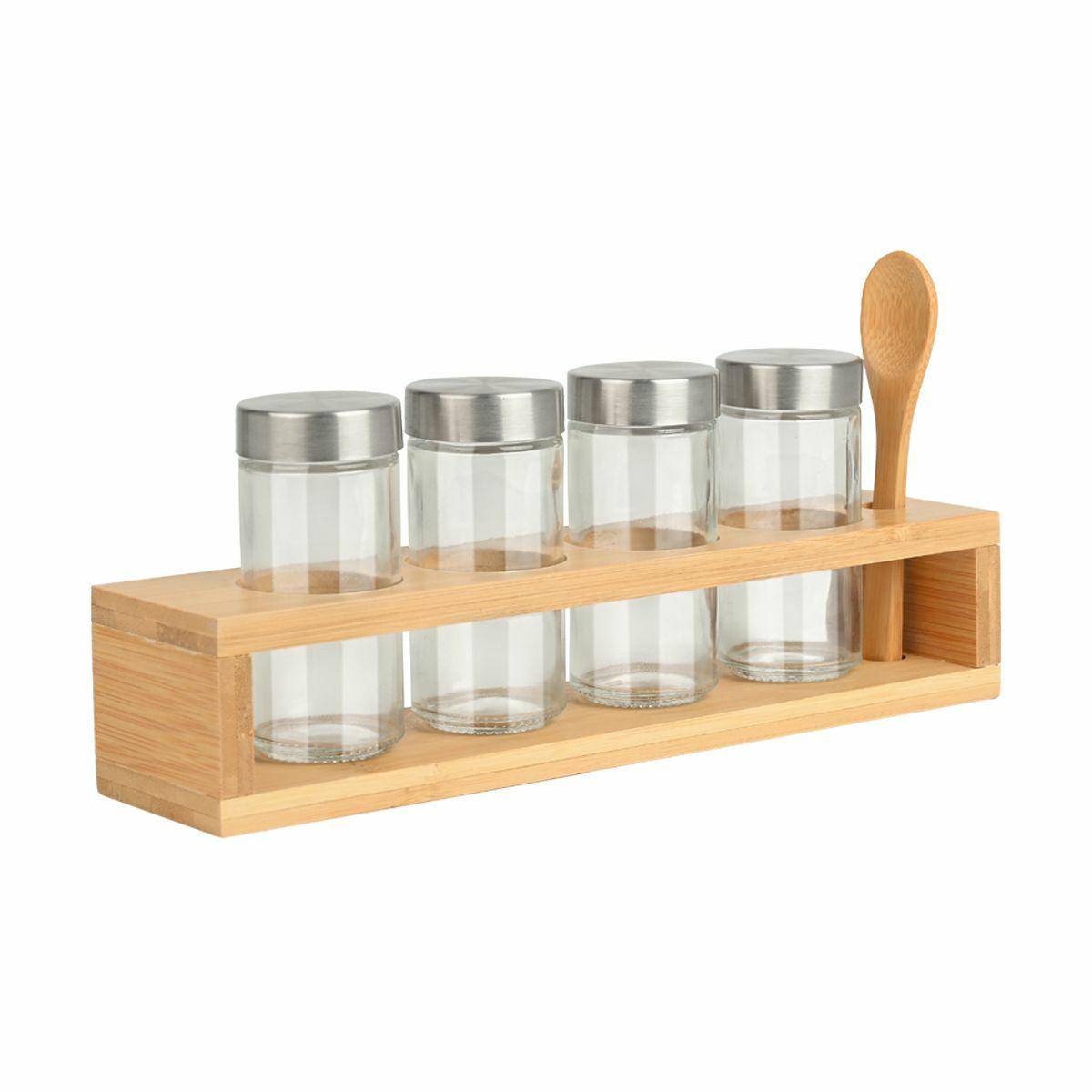Gewürzbehälter, 4-teilig, Mit Ständer