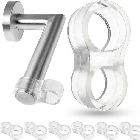 Türstopper, 6er-set, Transparent, Doppelter Türstopper, Türdämpfer, Türschutz, Fensterkeil, Schnelle Und Einfache Montage, Schützt Wände Und Möbel