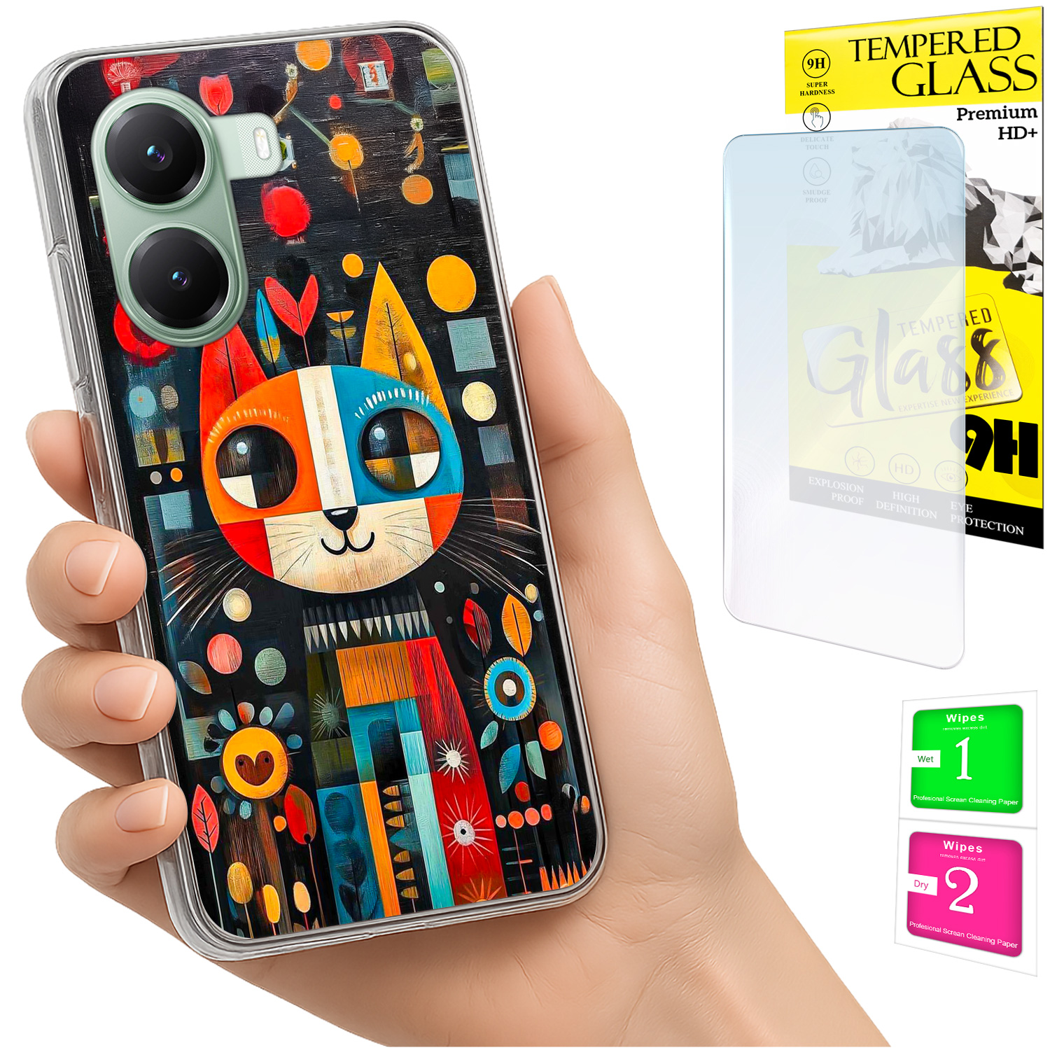 Schutzhülle Für Xiaomi Poco X7 Pro 5g Mit Katzenmotiv Und 9h-glas