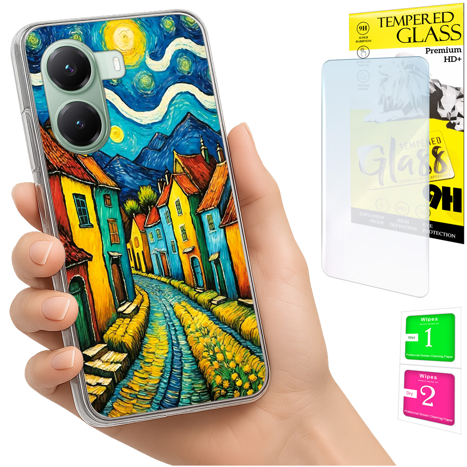 Schutzhülle Für Xiaomi Poco X7 Pro 5g: Foto-rückseite Mit Art-design Und 9h-glas