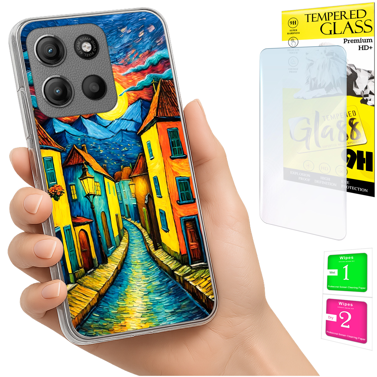 Schutzhülle Für Motorola Moto G15: Foto-rückseite + Glas