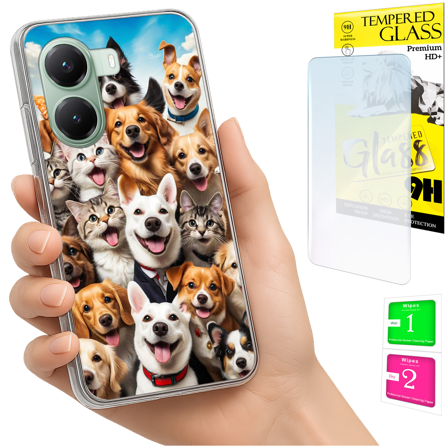Schutzhülle Für Xiaomi Poco X7 Pro 5g: Foto-rückseite Mit Hundemotiv + 9h-glas