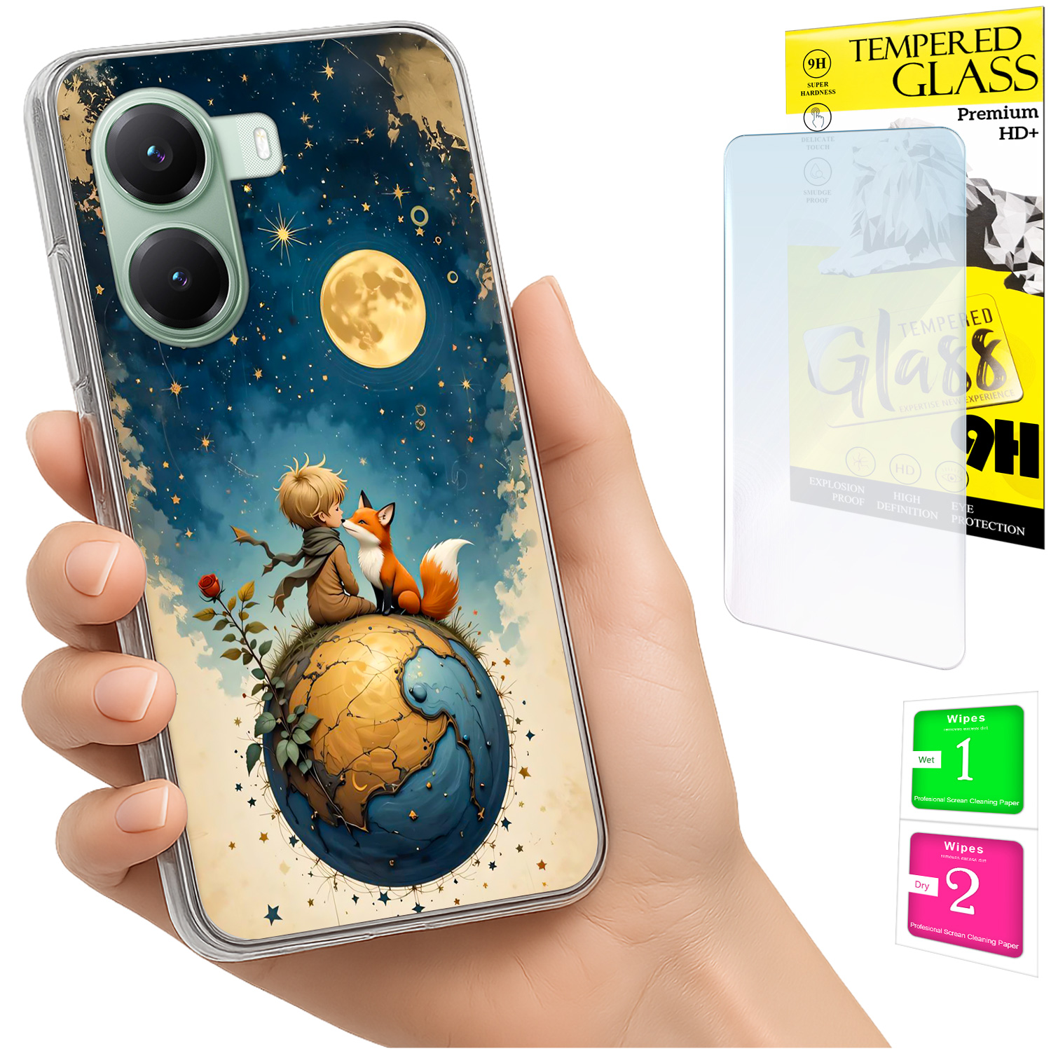 Schutzhülle Für Xiaomi Poco X7 Pro 5g: Foto-rückseite Aus Lisek-glas + 9h-glas