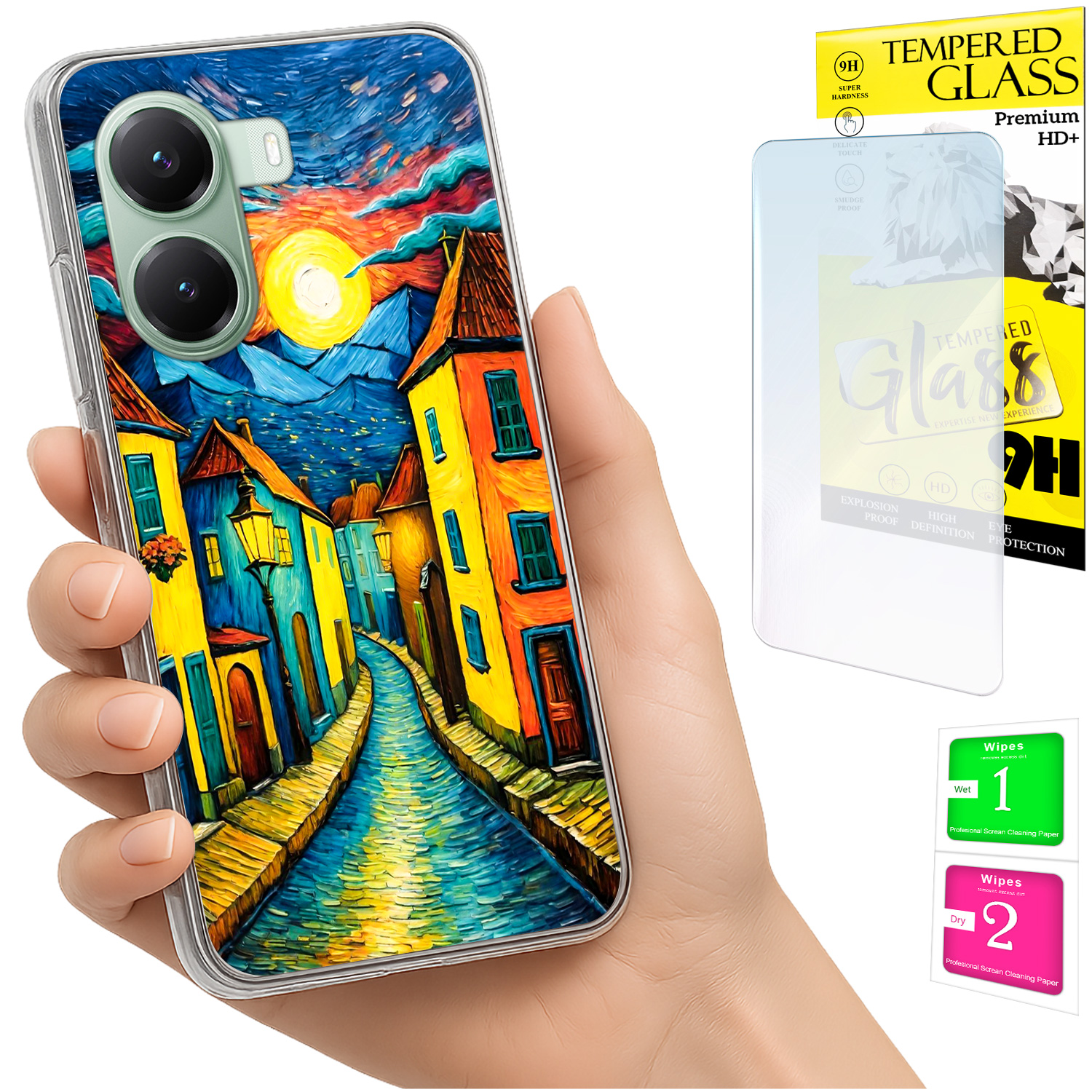 Schutzhülle Für Xiaomi Poco X7 Pro 5g: Foto-rückseite + 9h-glas