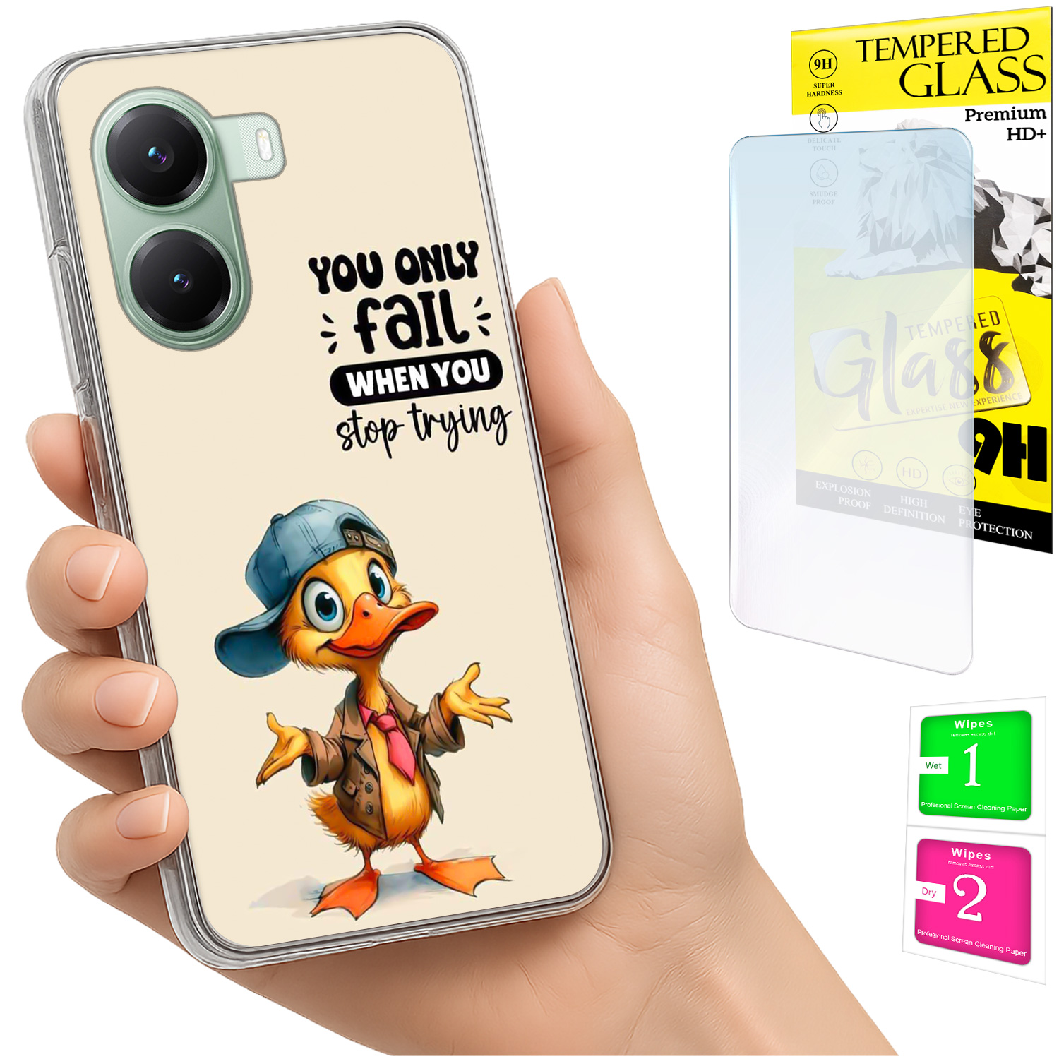 Schutzhülle Für Xiaomi Poco X7 Pro 5g: Fotohülle Mit Entenmotiv Und 9h-glas