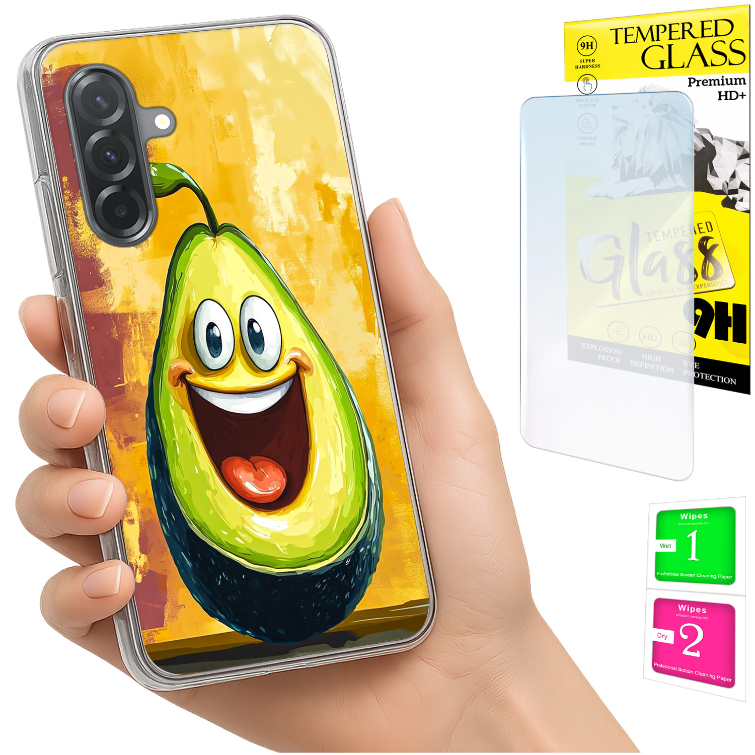 Schutzhülle Für Samsung Galaxy A36 / A56, Rückseite Aus Avocado-glas, 9h