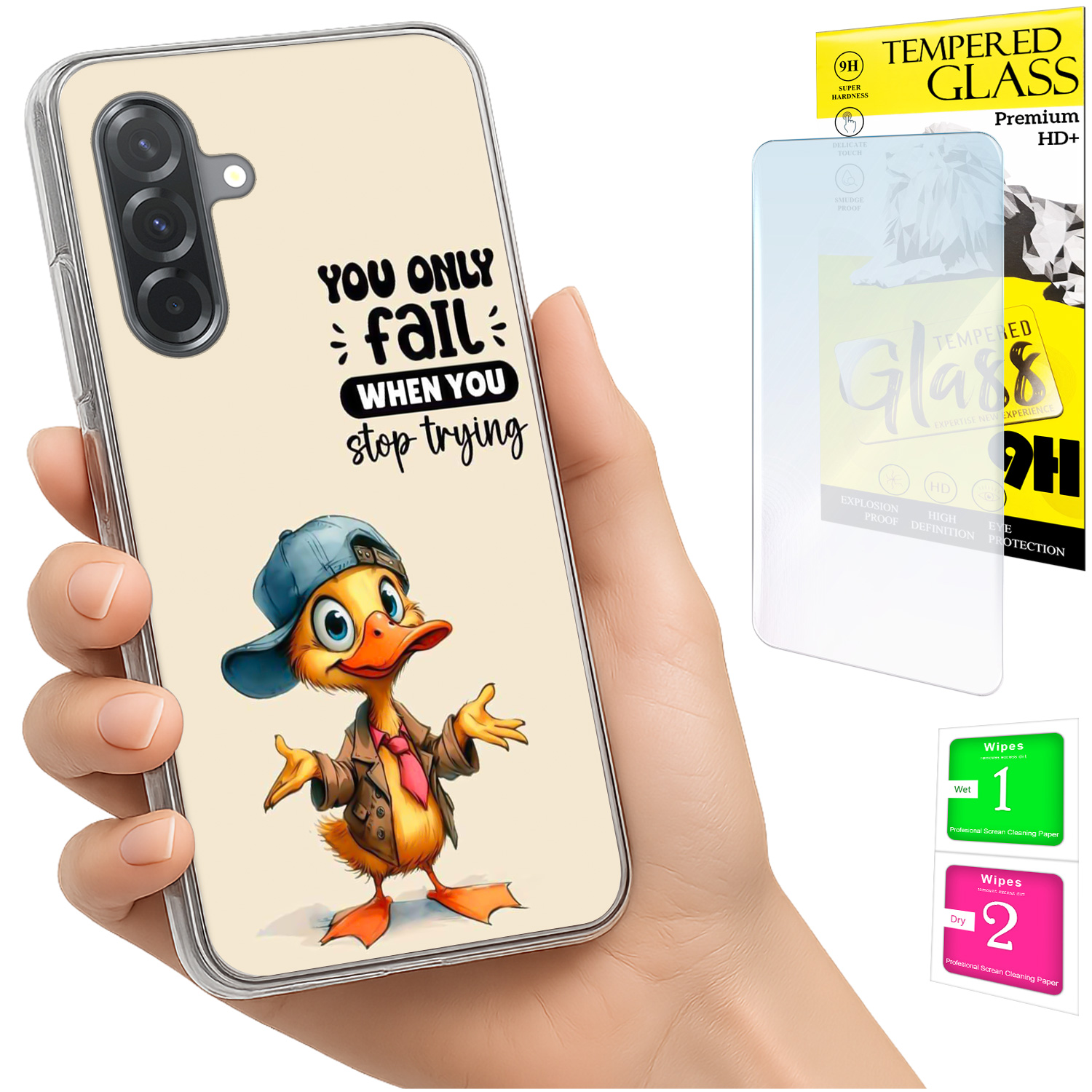 Schutzhülle Für Samsung Galaxy A36 / A56, Rückseite Aus Duck Glass 9h