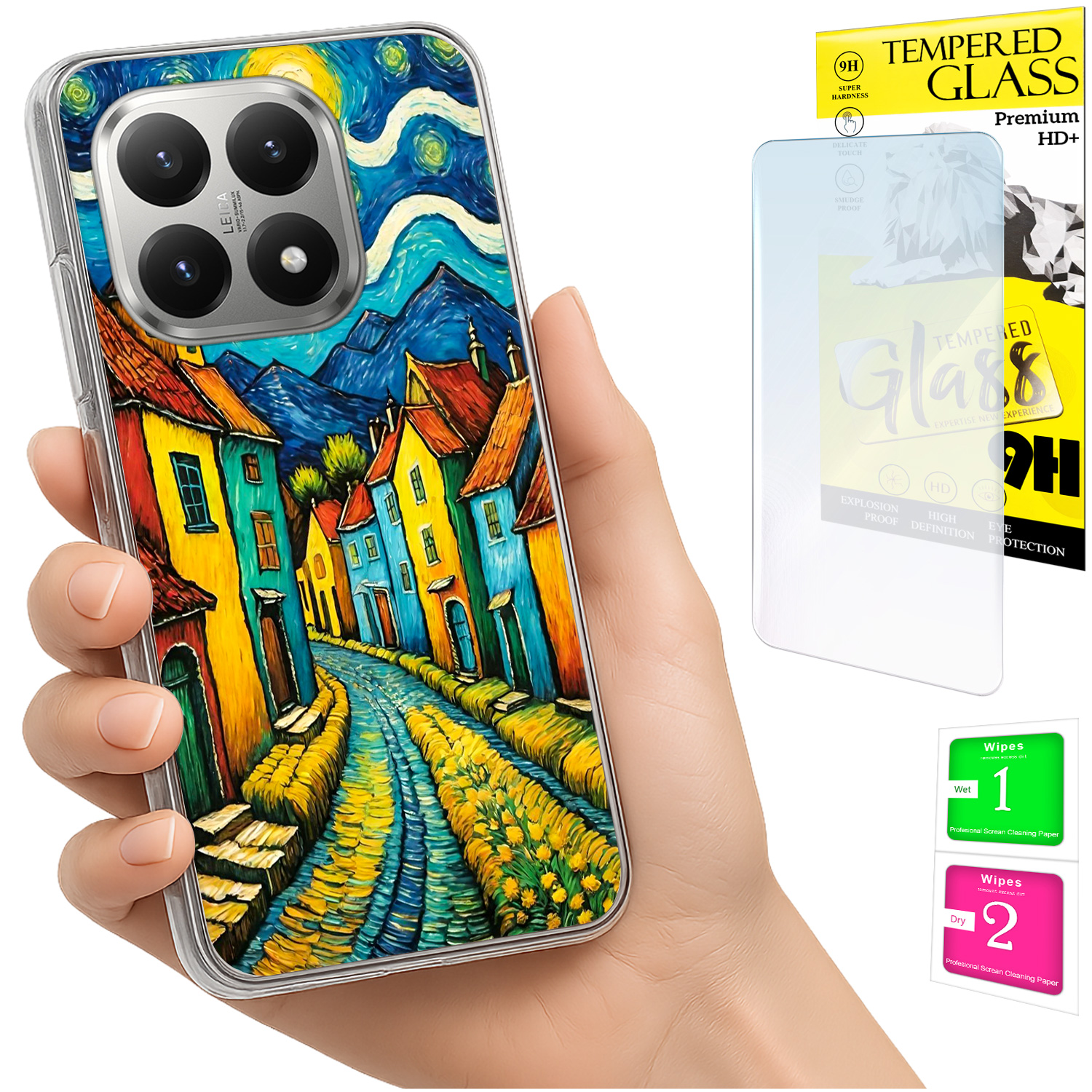 Schutzhülle Für Xiaomi 15t Mit Foto-rückseite, Grafikdesign + 9h-glas