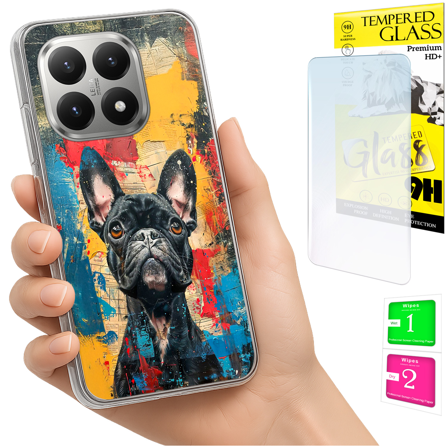 Schutzhülle Für Xiaomi 15t Mit Foto-rückseite, Hundemotiv + 9h-glas