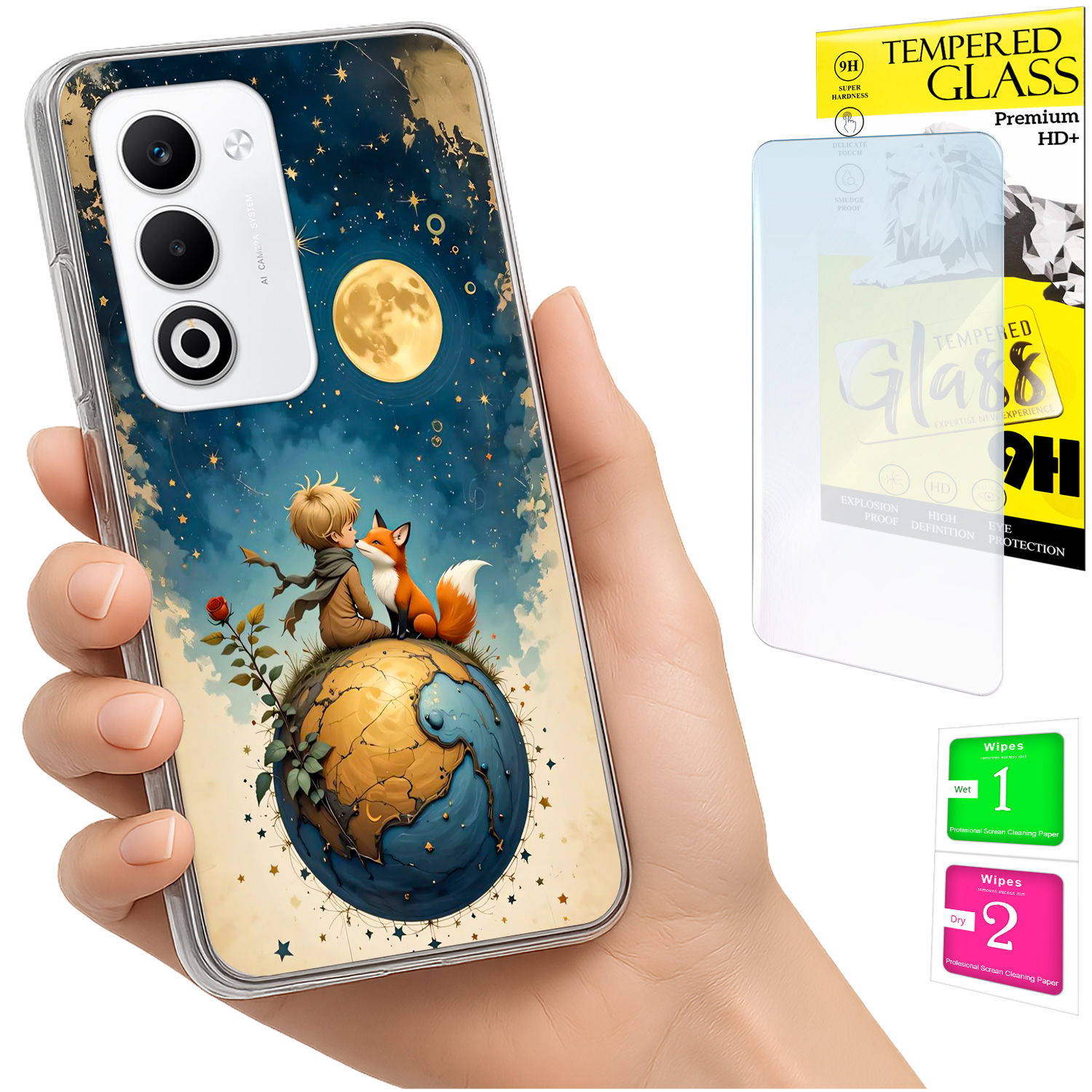 Schutzhülle Für Oppo A5 5g: Foto-rückseite Mit Lisek-grafik Und 9h-glas