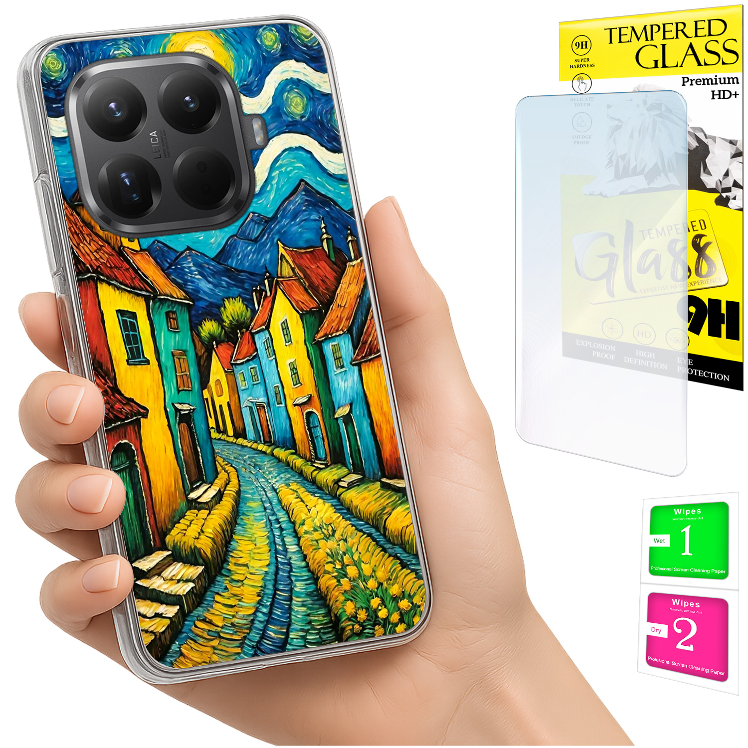 Schutzhülle Für Xiaomi 15t Pro Mit Foto-rückseite, Künstlerischer Grafik Und 9h-glas