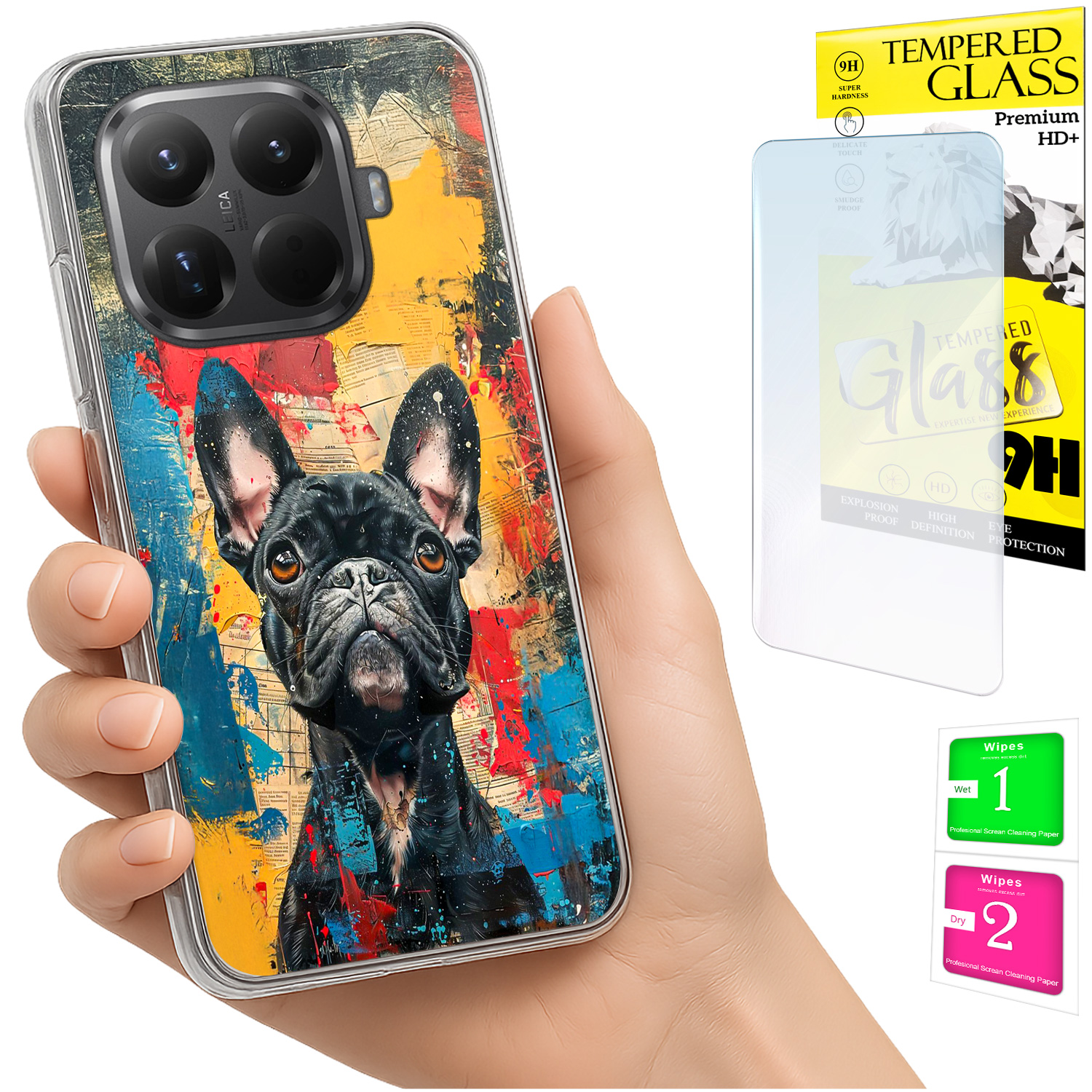 Schutzhülle Für Xiaomi 15t Pro: Rückseite Mit Hundemotiv + 9h-glas