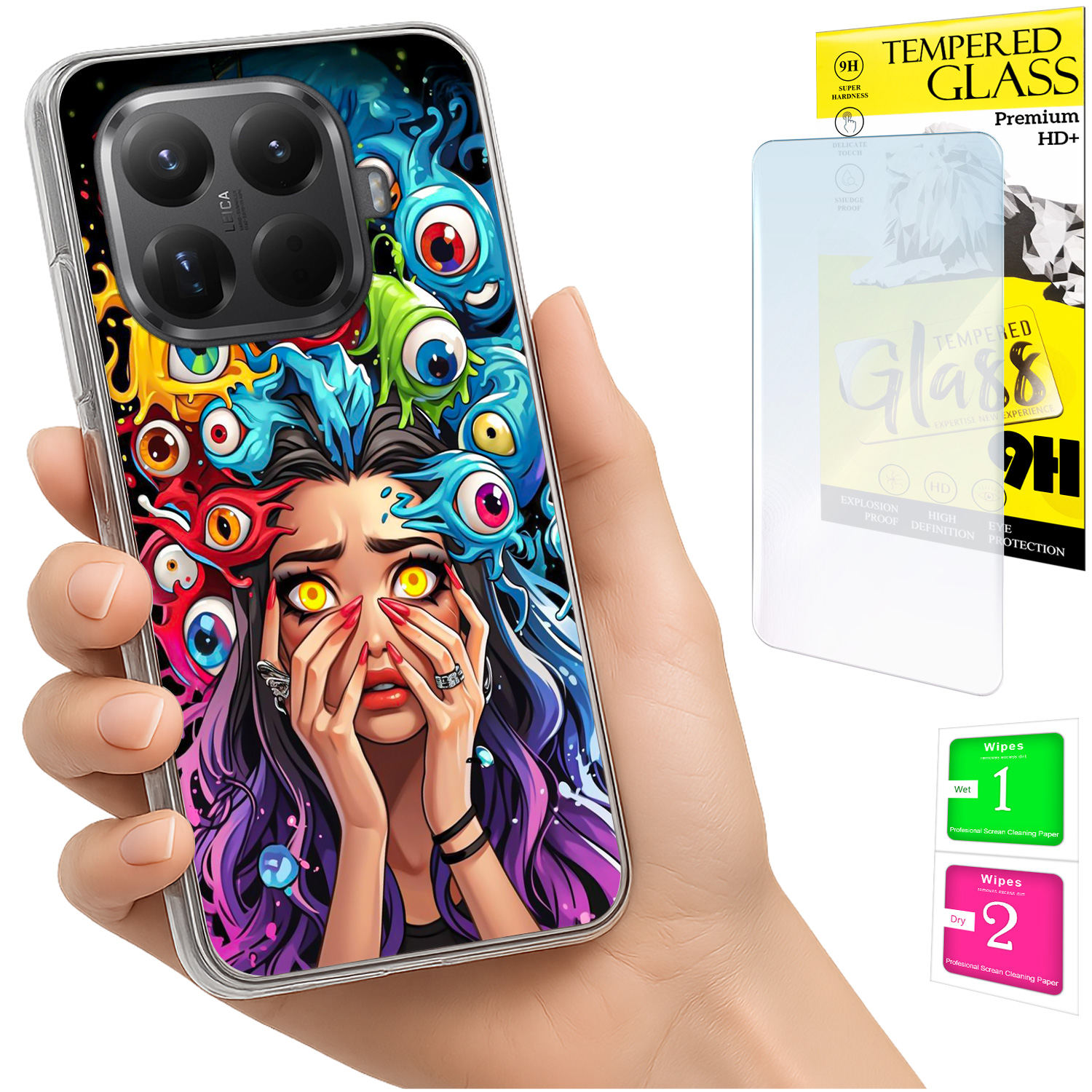Schutzhülle Für Xiaomi 15t Pro Mit Foto-rückseitengrafik (augenmotiv) + 9h-glas