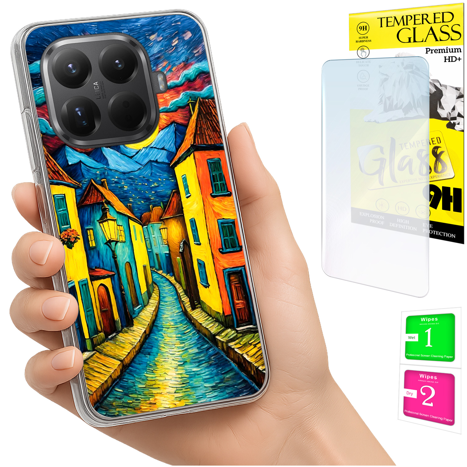 Schutzhülle Für Xiaomi 15t Pro: Foto-rückseitengrafik + 9h-glas