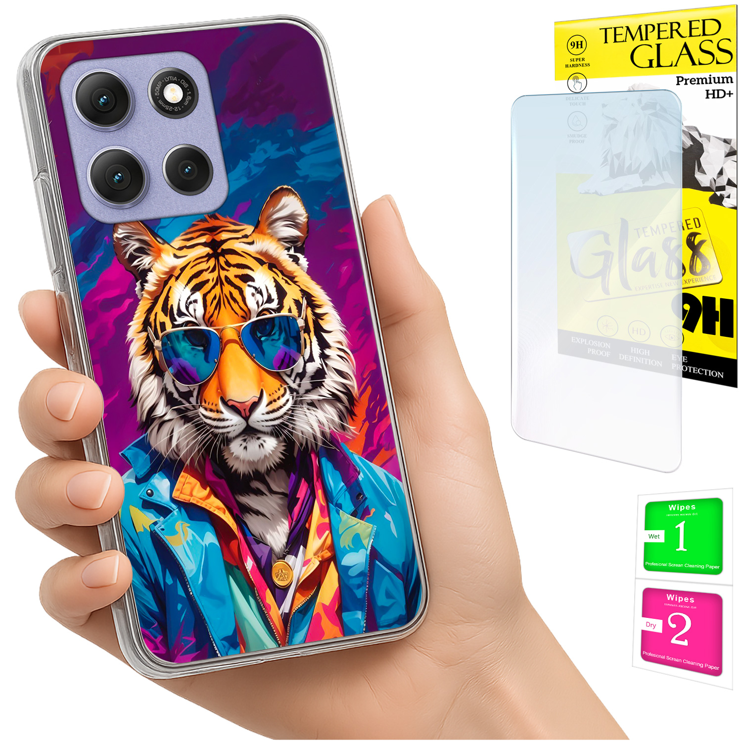 Schutzhülle Für Motorola Moto G86 Power Photo Case Tiger Back + 9h Glas