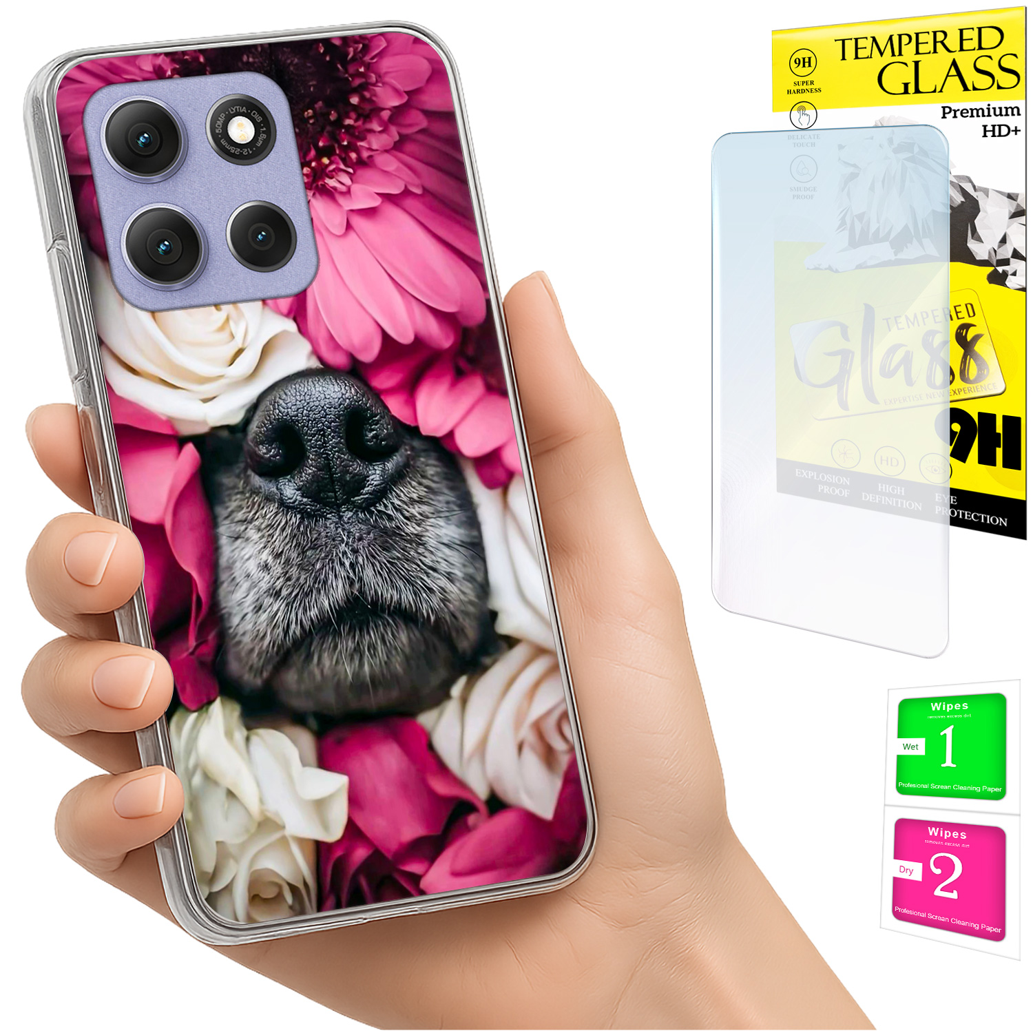 Schutzhülle Für Motorola Moto G86 Power Photo Case Mit Hundemotiv Und 9h-glas