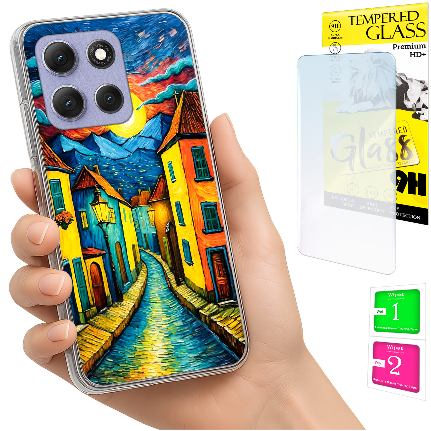 Schutzhülle Für Motorola Moto G86 Power Mit Foto-rückseite Und 9h-glas