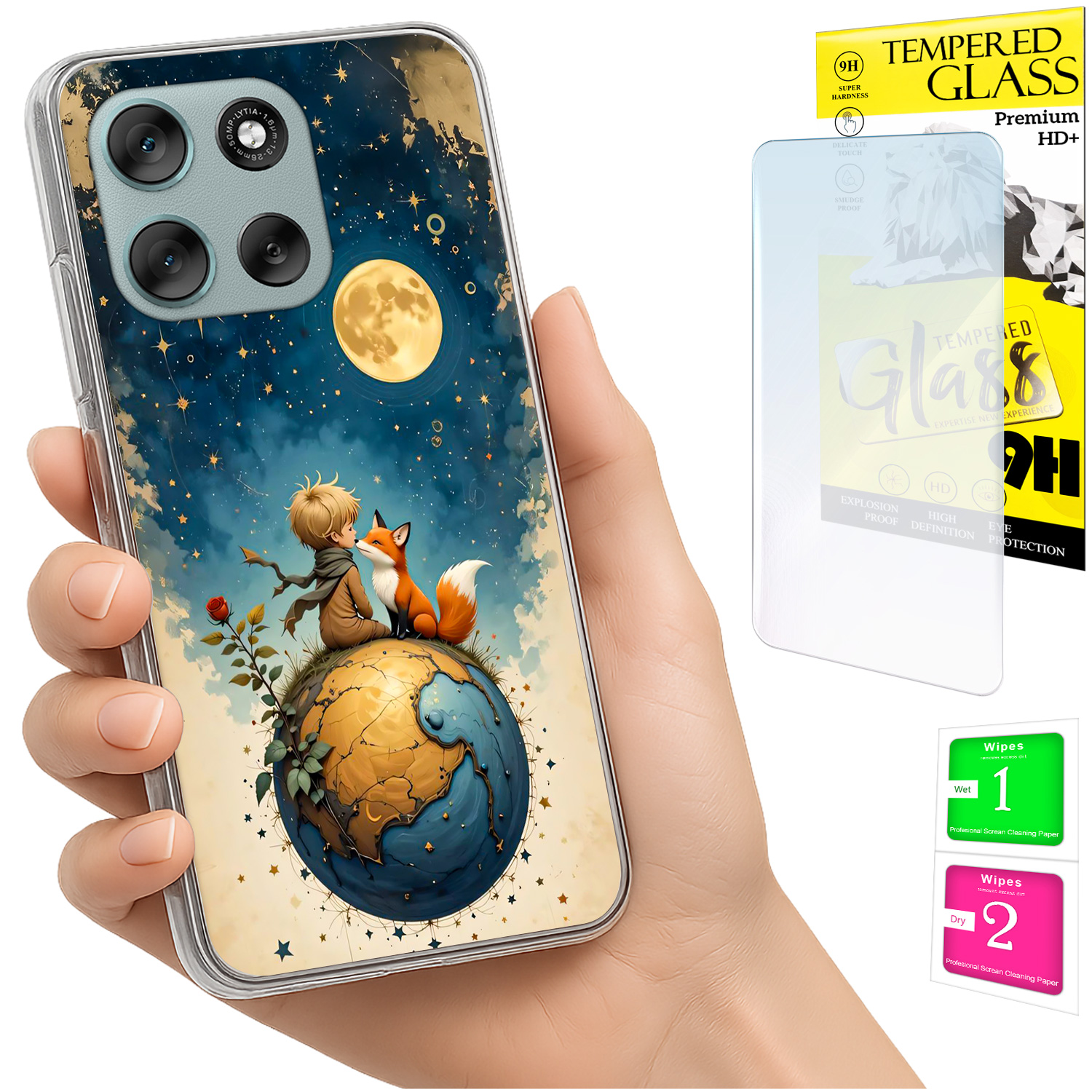 Schutzhülle Für Motorola Moto G56 Mit Foto-rückseite, Lisek-grafik Und Glas