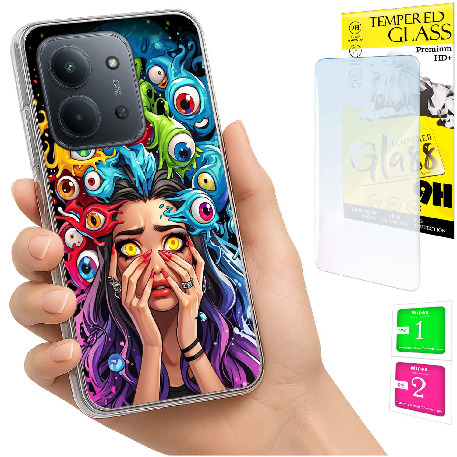 Schutzhülle Für Xiaomi Redmi 15c 5g 173 Mm / Poco C85 Mit Rückseitenschutz Und 9h-glas