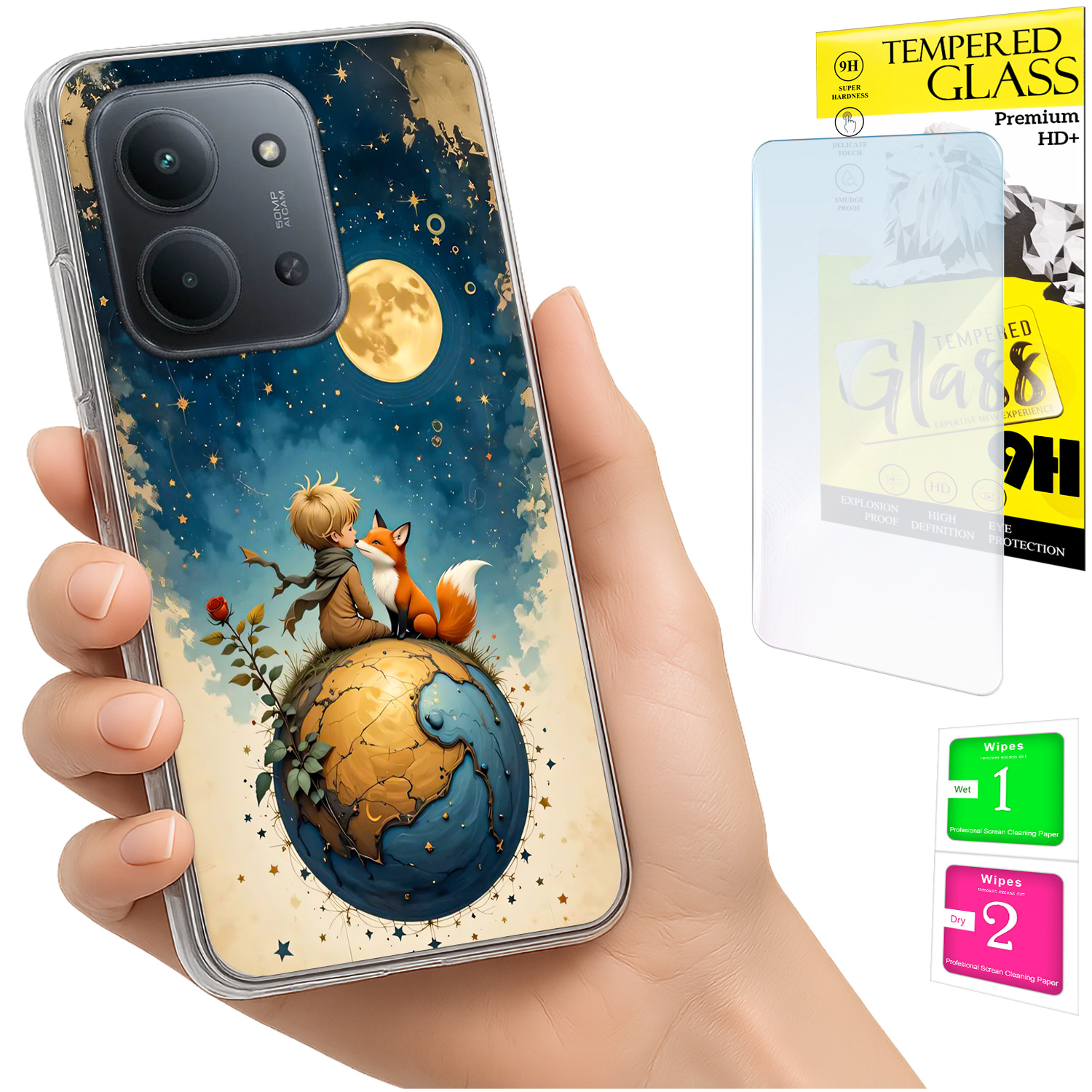 Schutzhülle Für Xiaomi Redmi 15c 5g 173 Mm / Poco C85, Rückseite Aus Lisek-glas + 9h-glas