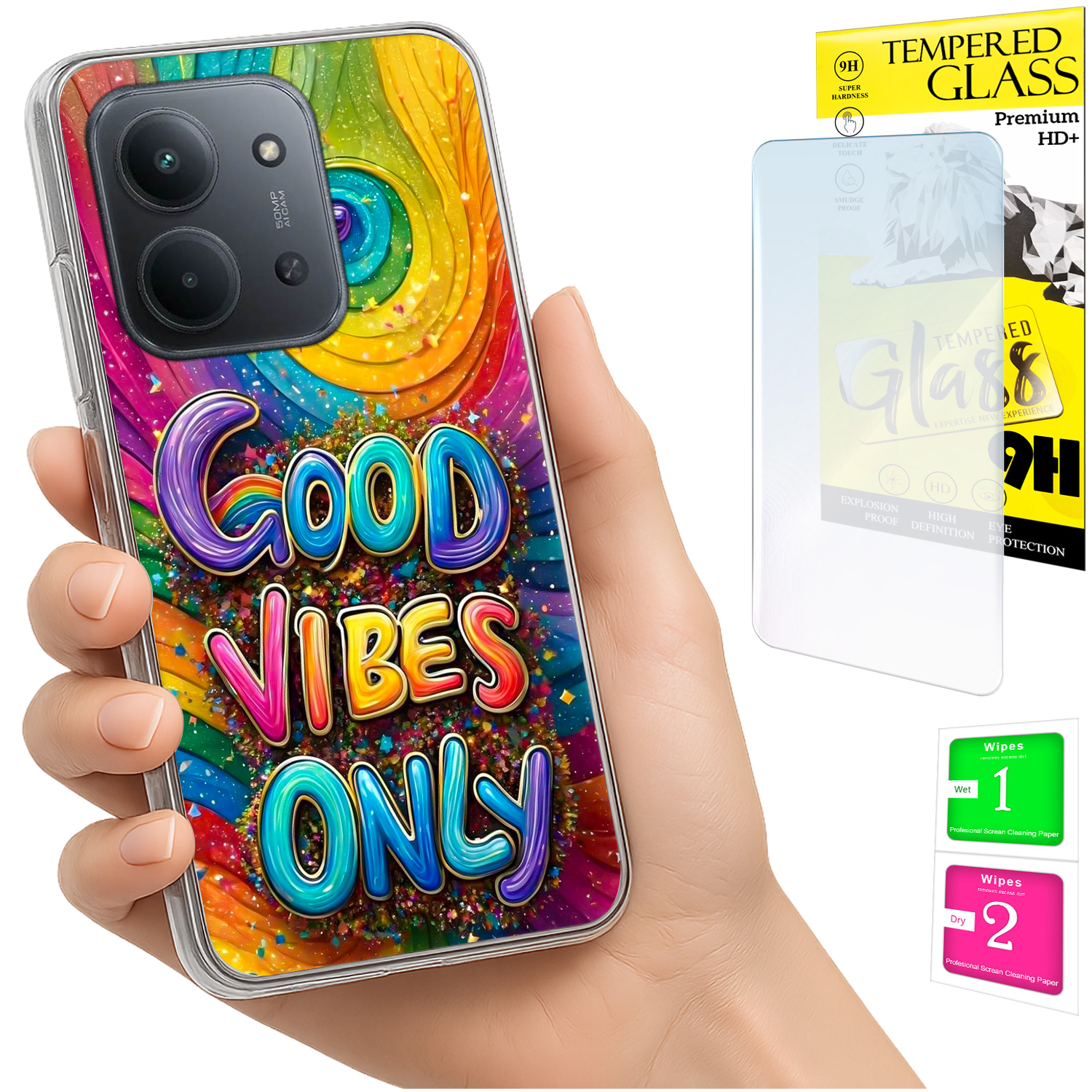 Schutzhülle Für Xiaomi Redmi 15c 5g 173 Mm / Poco C85, Rückseite Mit Vibes-technologie Und 9h-glas