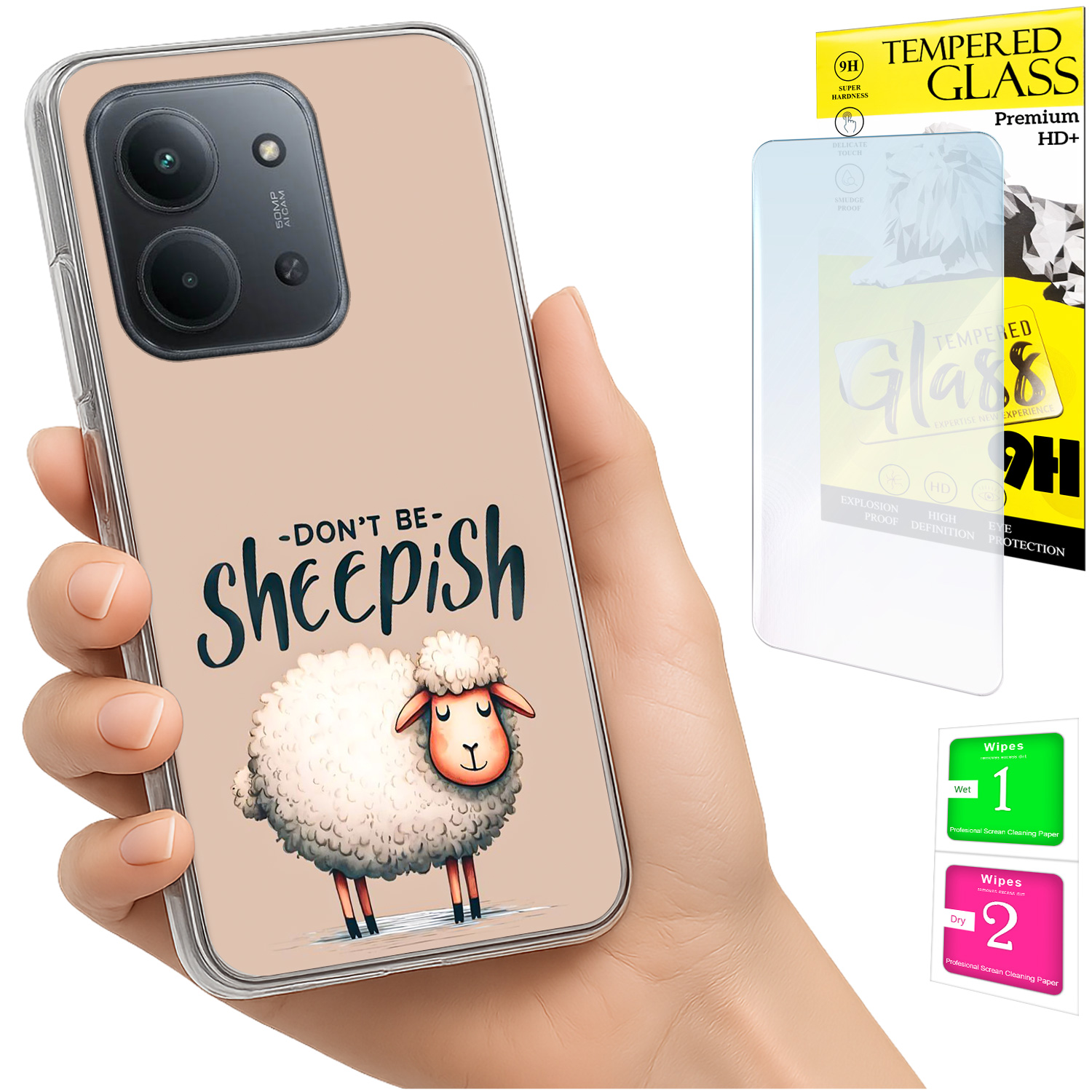 Schutzhülle Für Xiaomi Redmi 15c 5g 173 Mm / Poco C85, Rückseite Aus 9h-glas