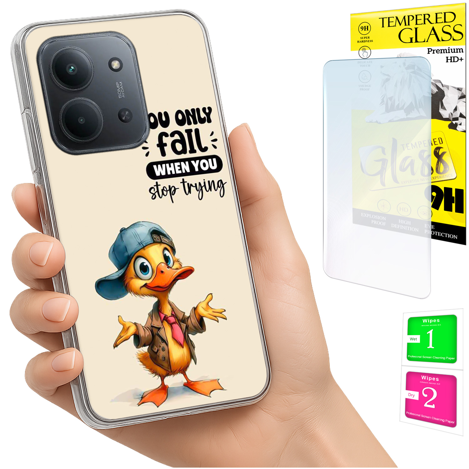 Schutzhülle Für Xiaomi Redmi 15c 5g 173 Mm / Poco C85: Duck Back + 9h-glas
