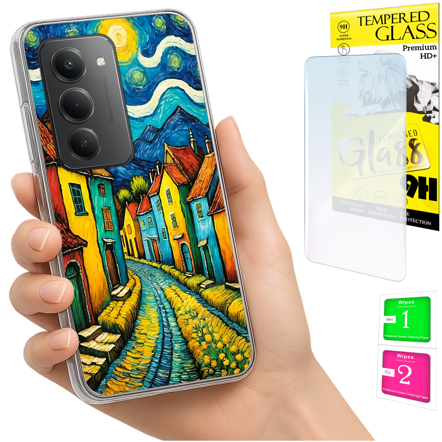 Schutzhülle Für Xiaomi Redmi 15 4g / 5g 169 Mm, Rückseite Mit Art-design Und Glas