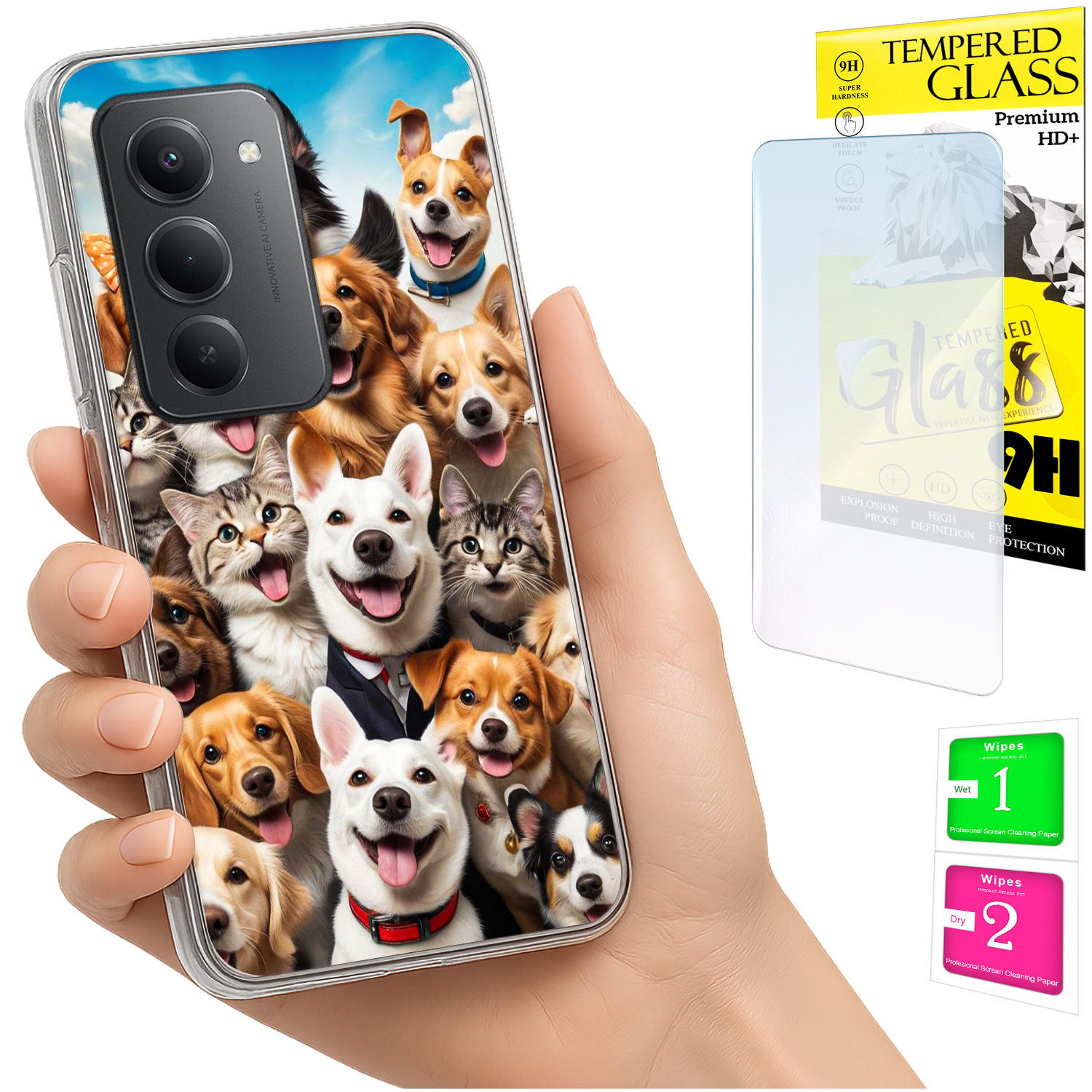 Schutzhülle Für Xiaomi Redmi 15 4g/5g (169 Mm) – Rückseite Mit Hundemotiv Und Glas