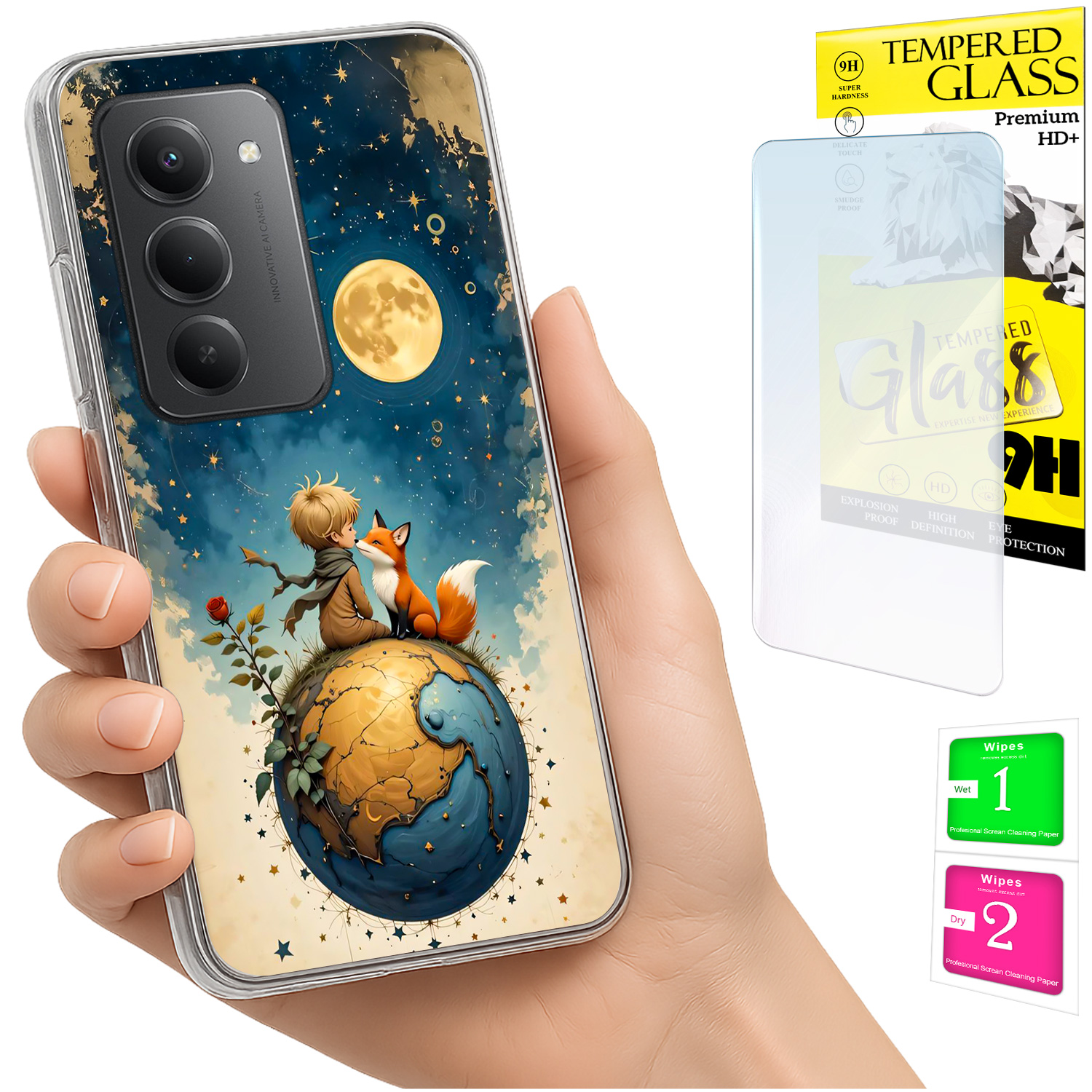 Schutzhülle Für Xiaomi Redmi 15 4g / 5g 169 Mm, Rückseite Aus Lisek + Glas