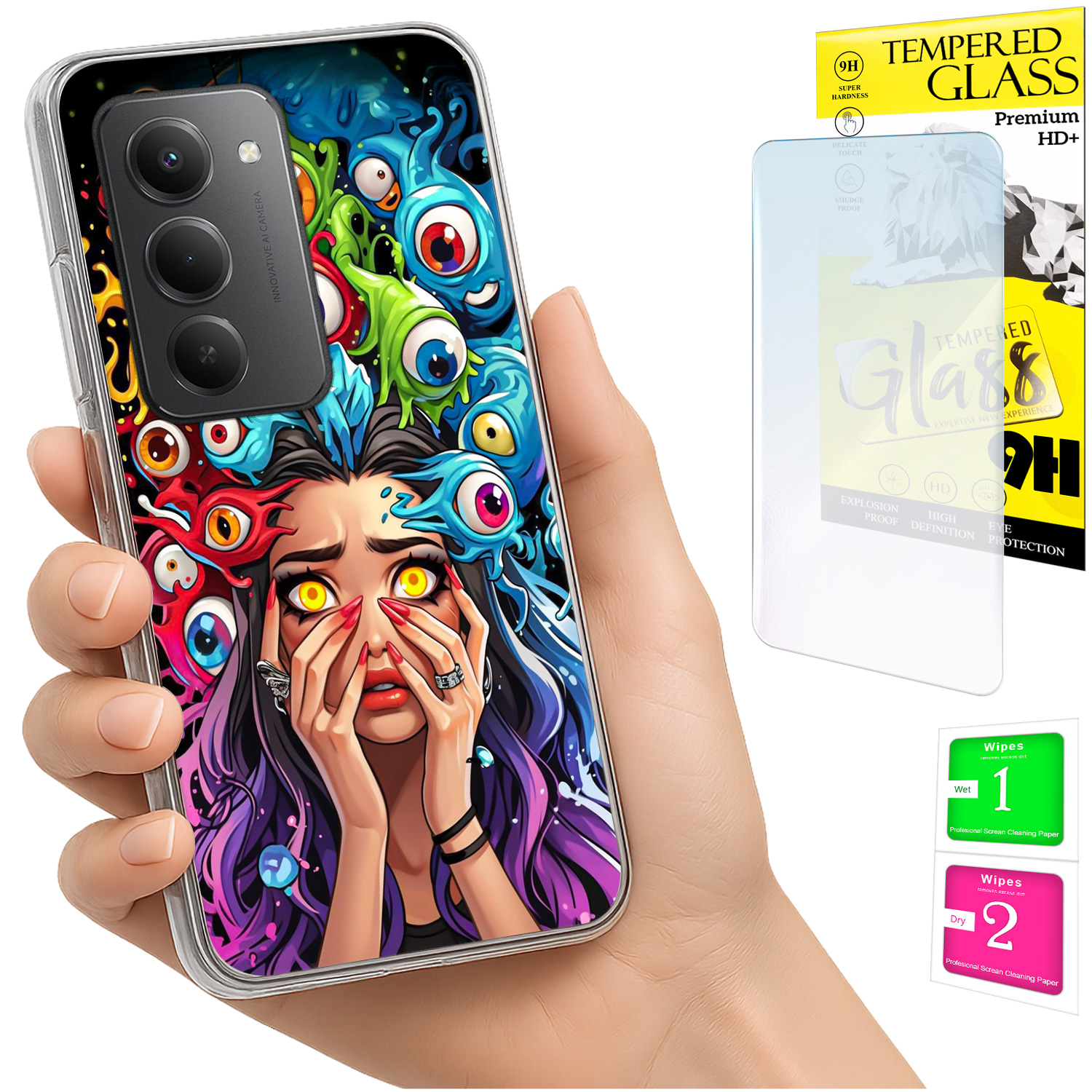 Schutzhülle Für Xiaomi Redmi 15 4g/5g (169 Mm) – Rückseite Mit Sichtfenster Und Glas