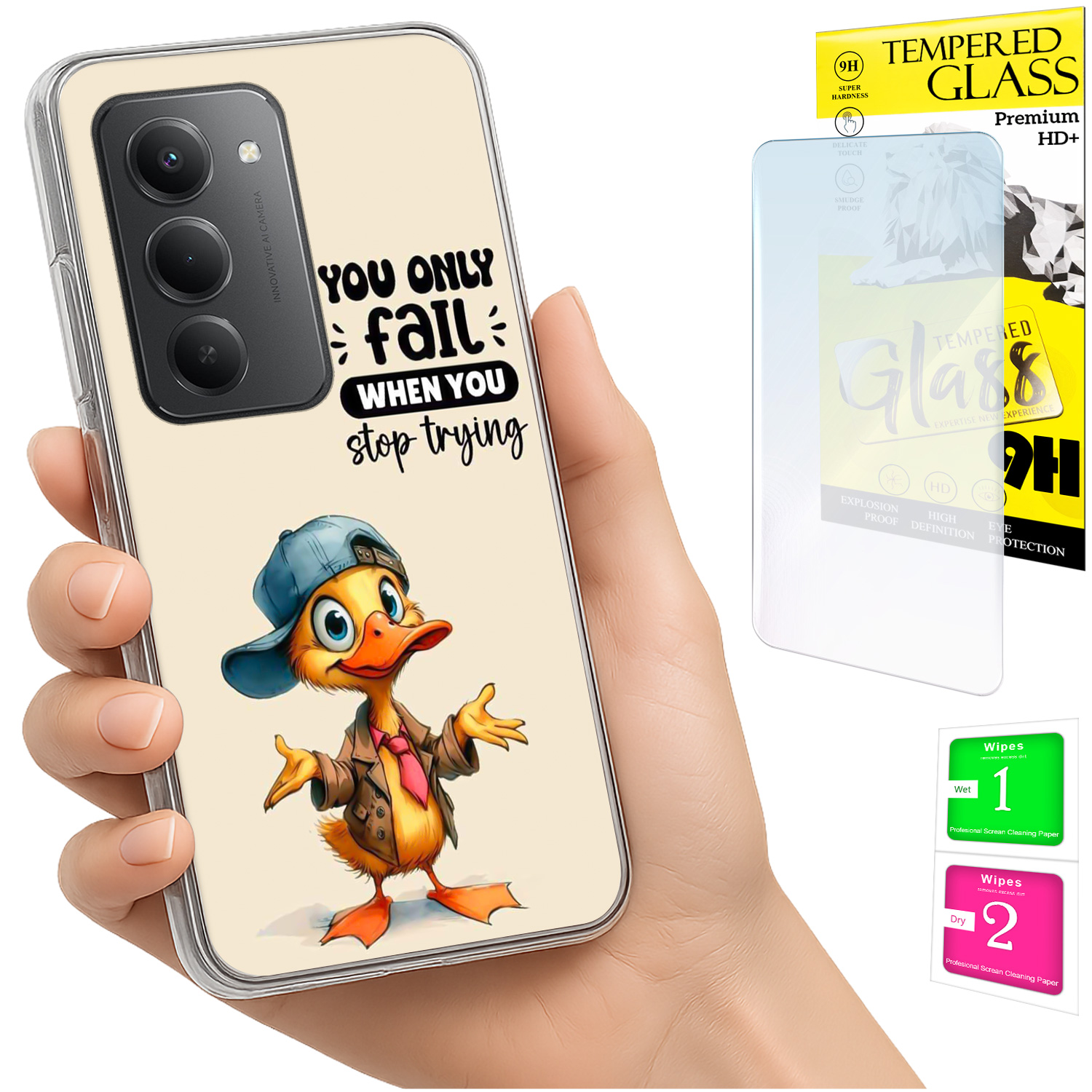 Schutzhülle Für Xiaomi Redmi 15 4g/5g (169 Mm) – Rückseite Mit Duck-design Und Glas