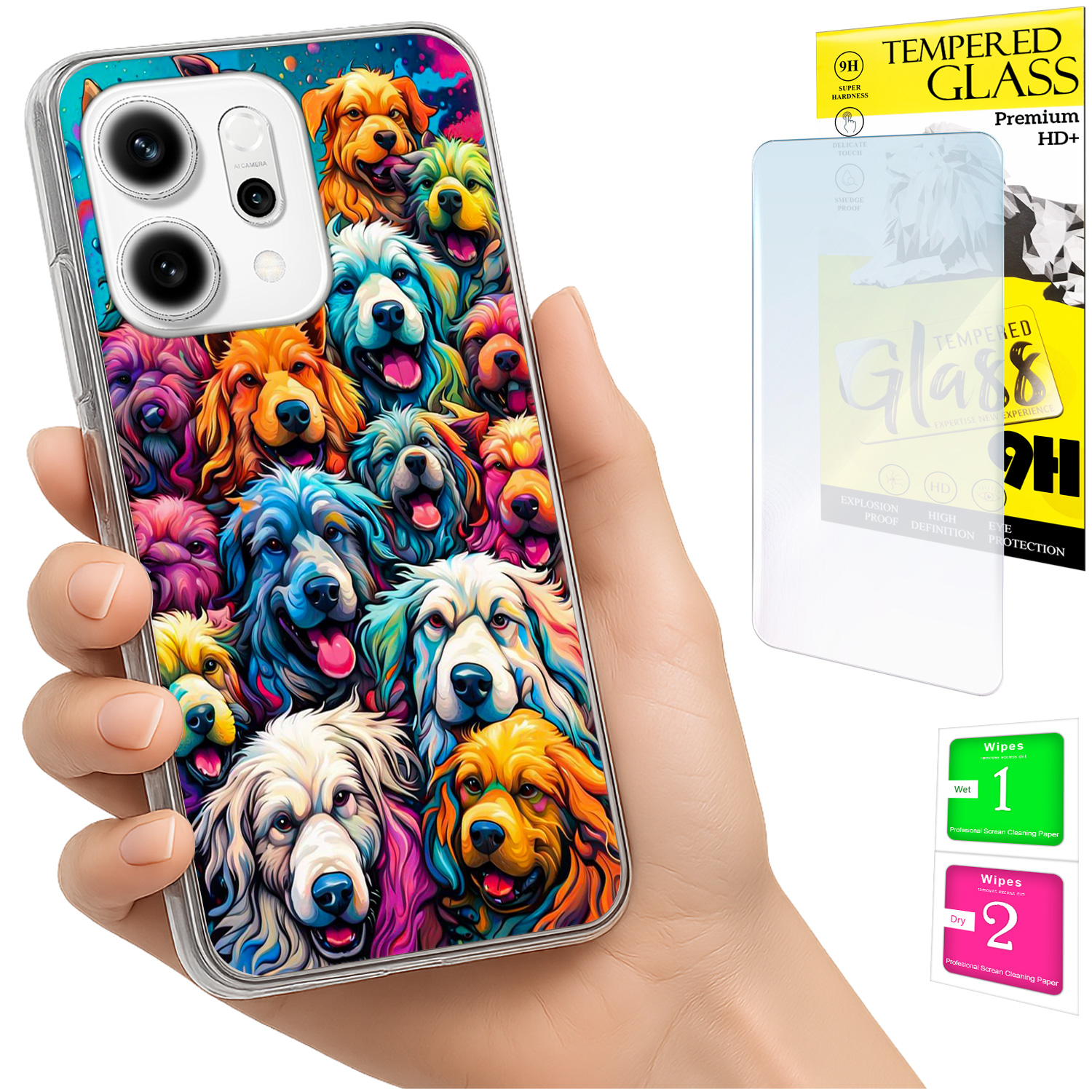 Schutzhülle Für Oppo Reno 14f / 14 Fs 5g Fotohülle Mit Rückseite Und Psy-glas