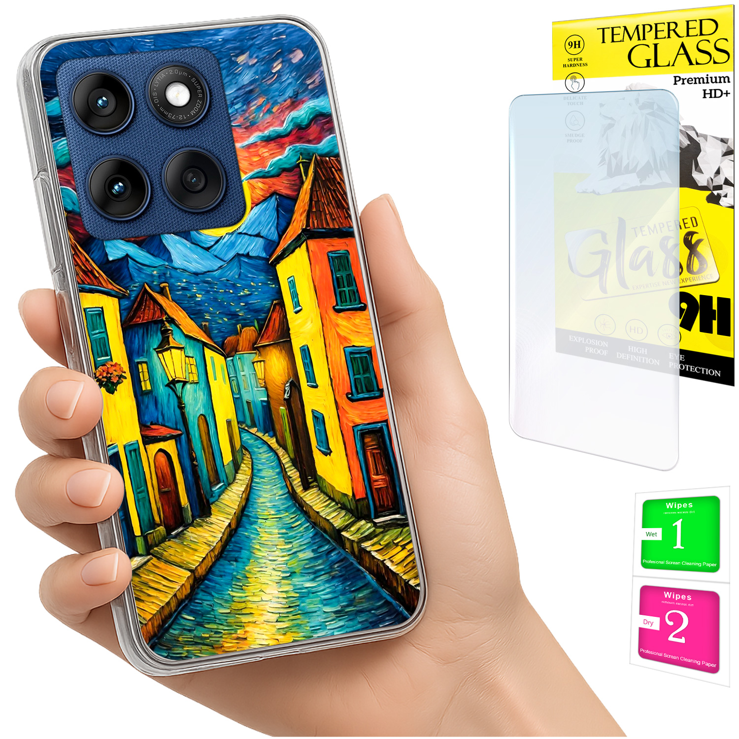 Schutzhülle Für Motorola Edge 60 Fusion / Edge 60 Foto, Rückseite Mit Kunstmotiv + Glas