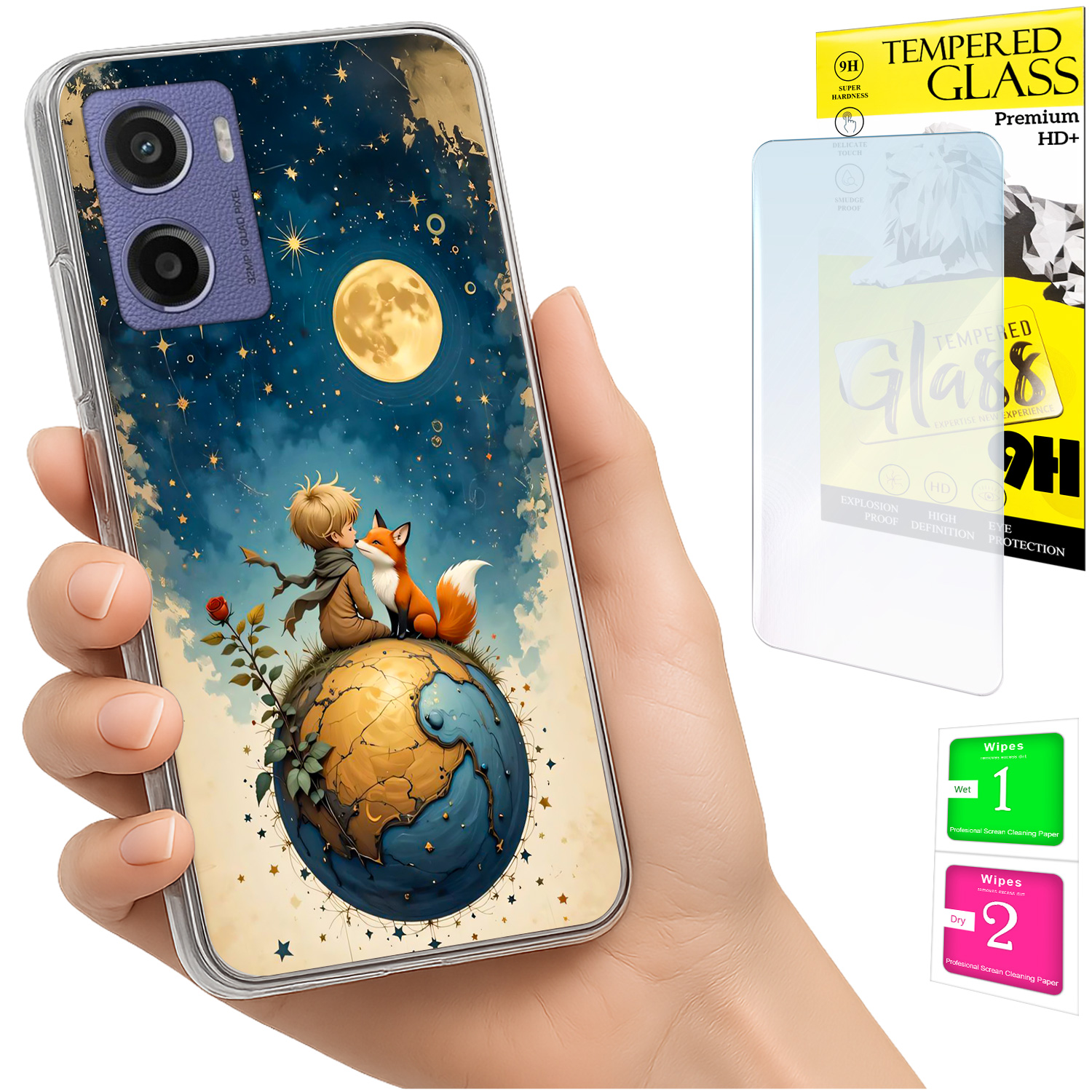 Schutzhülle Für Motorola Moto E15 / Moto G05 Mit Lisek-glasrückseite