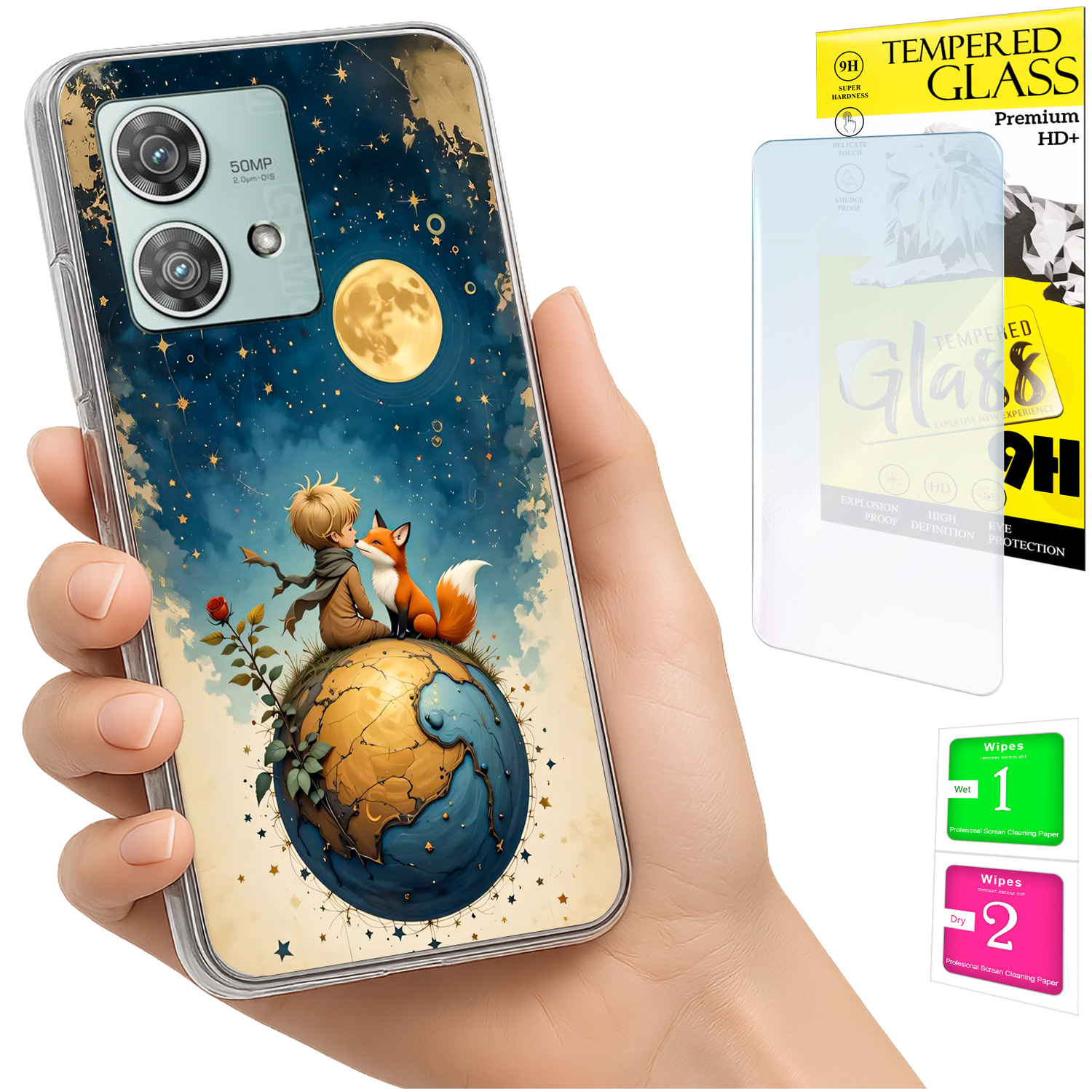 Schutzhülle Für Motorola Edge 40 Neo: Foto-rückseite Mit Lisek-glas + 9h-glas