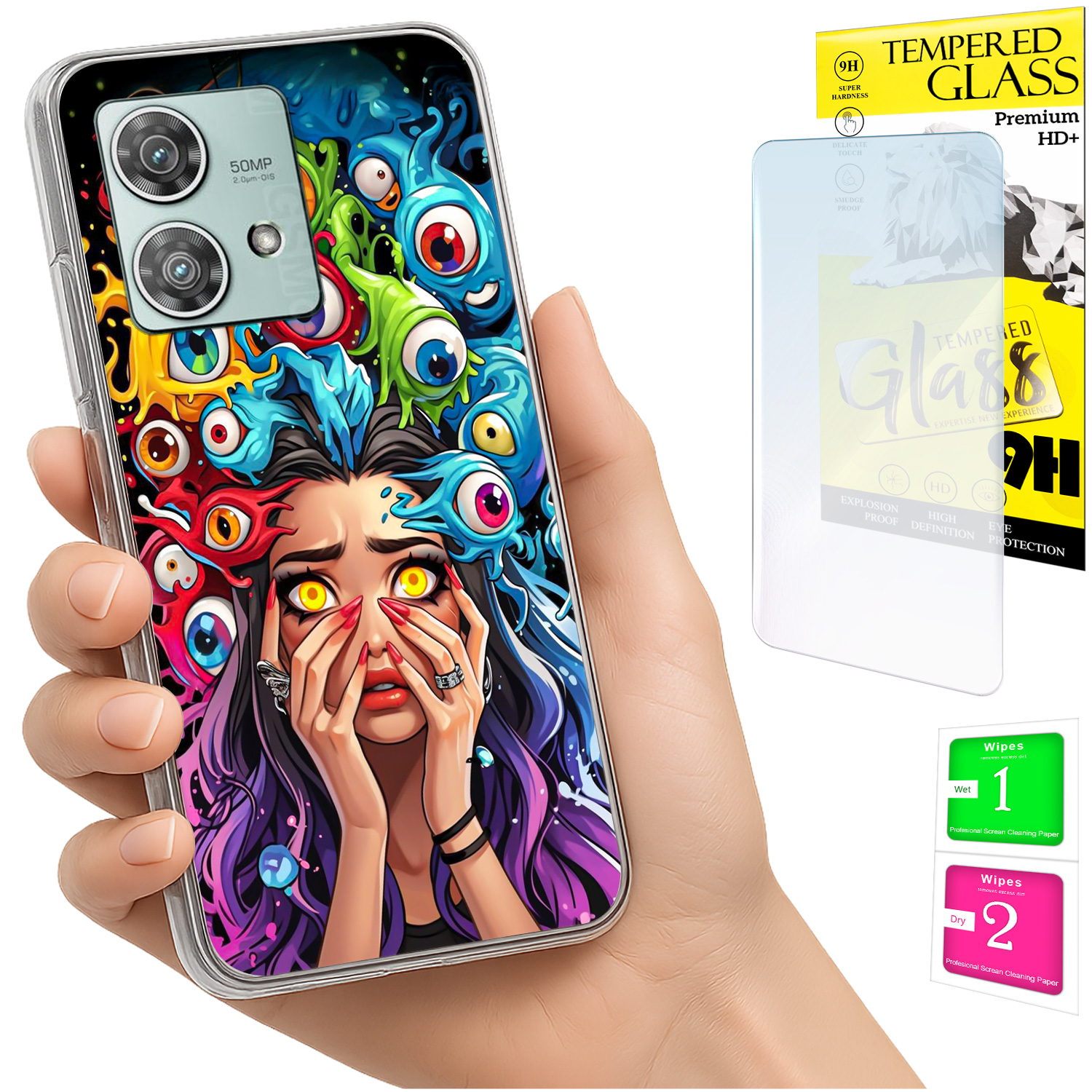 Schutzhülle Für Motorola Edge 40 Neo Mit Foto-rückseite Und 9h-glas